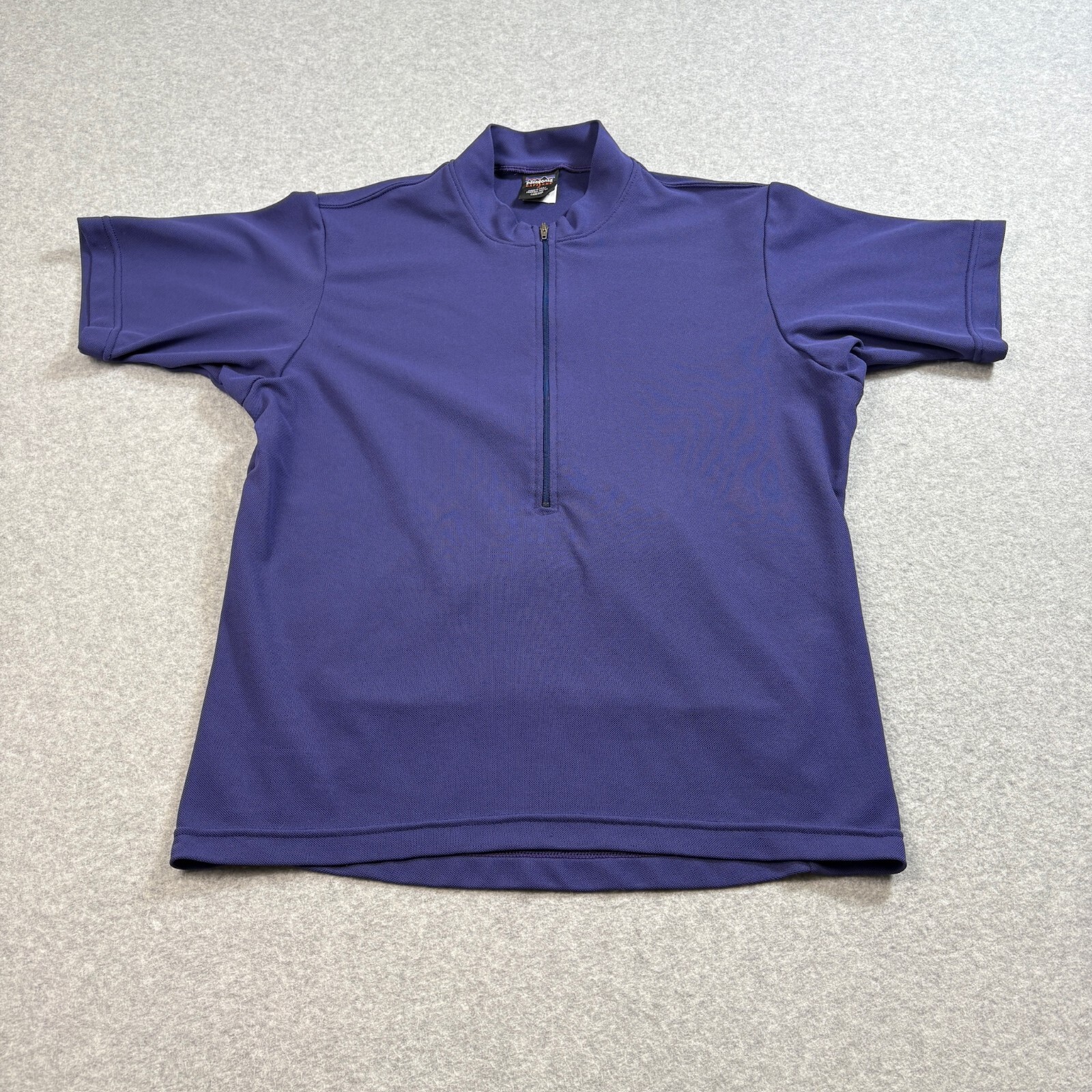 Vintage Patagonia Shirt Men Small Purple Capilene Cycling Jersey Made USA READ