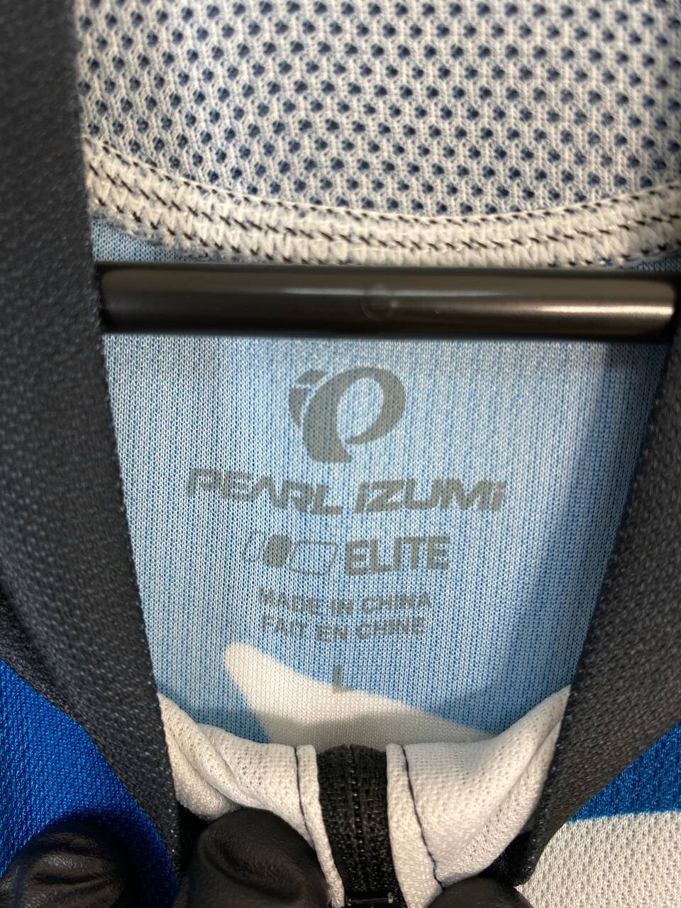 Y2K Pearl Izumi Cycling Blue Zip Back Pockets Elite Bike Size L