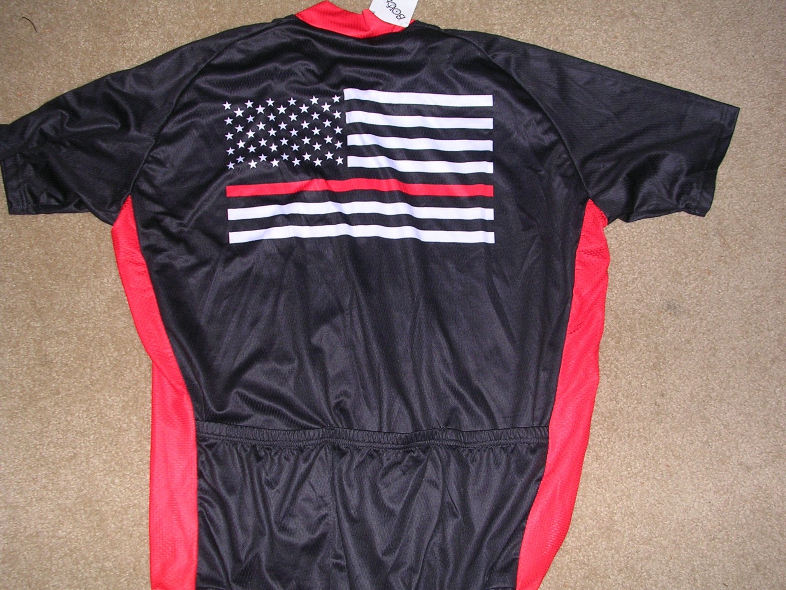 BICYCLE BOOTH MEN’S MATCHING PATRIOTIC JERSEY XXL AND SHORTS XL NEW WITH TAGS