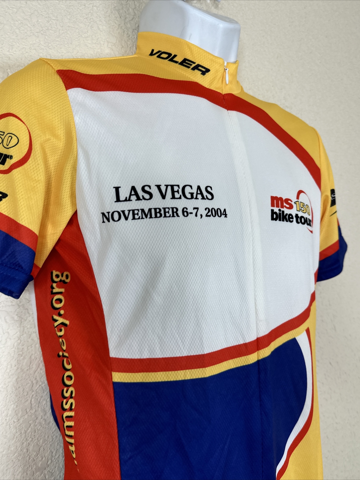 Voler MS150 Bike Tour Cycling Jersey Vintage Mens Size Small USA Made