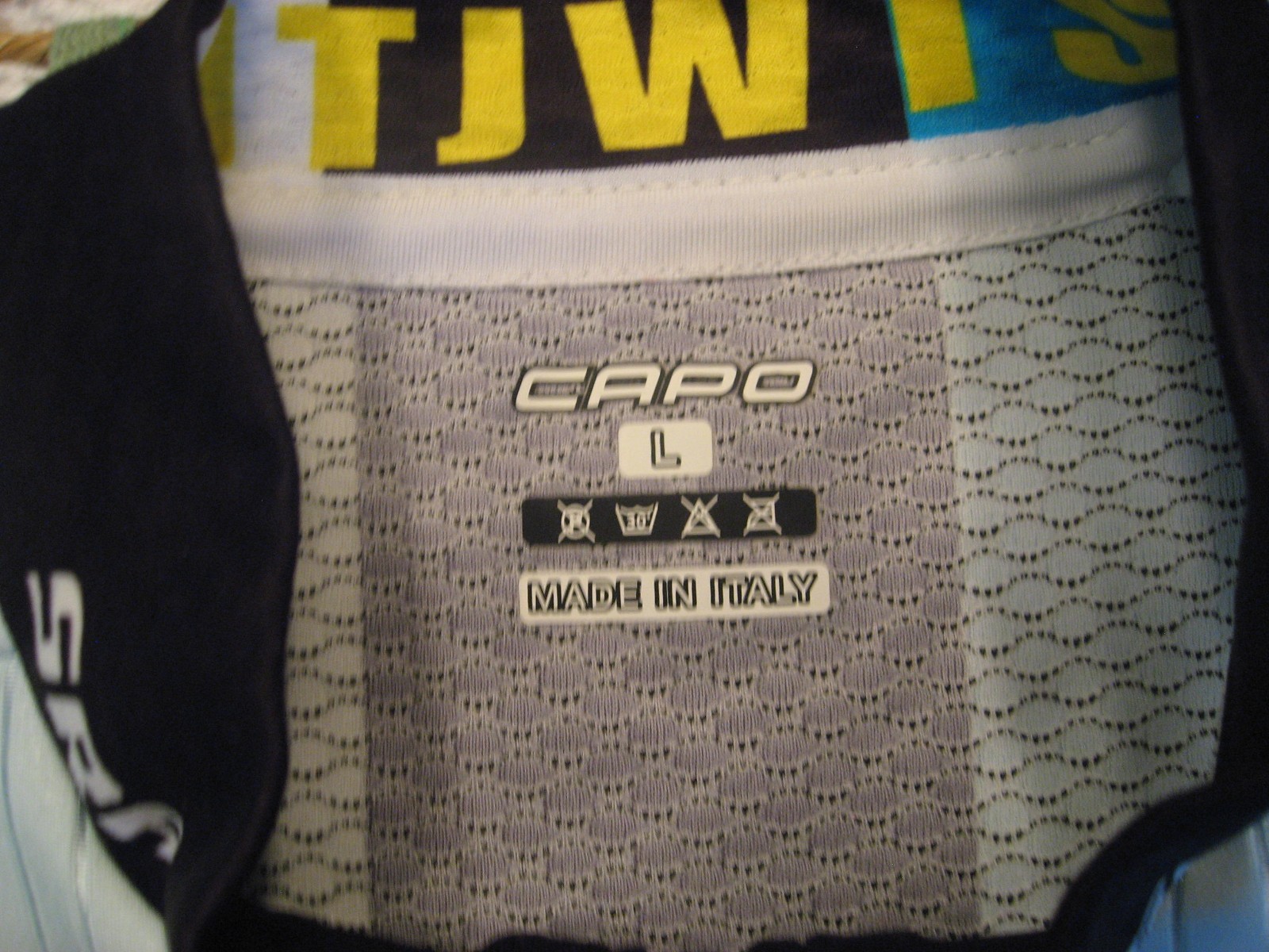 CAPO Women’s Full Zip Short Sleeve Cycling Jersey w/Back Pockets Size Large