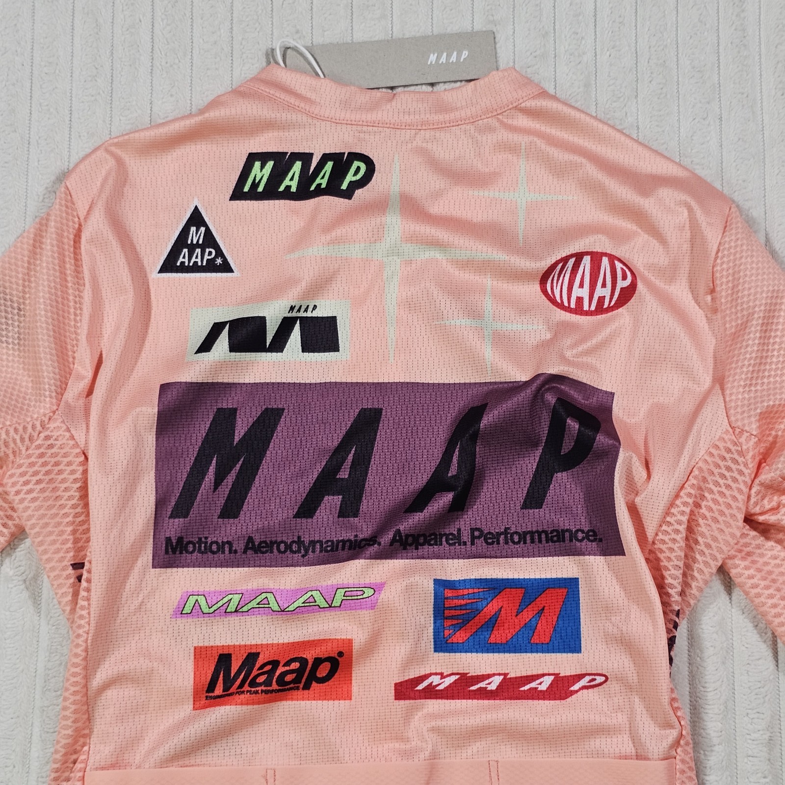 MAAP Women’s Cycling Jersey Drome Pro Air 3.0 Peach Breathable Pockets XXS 2XS