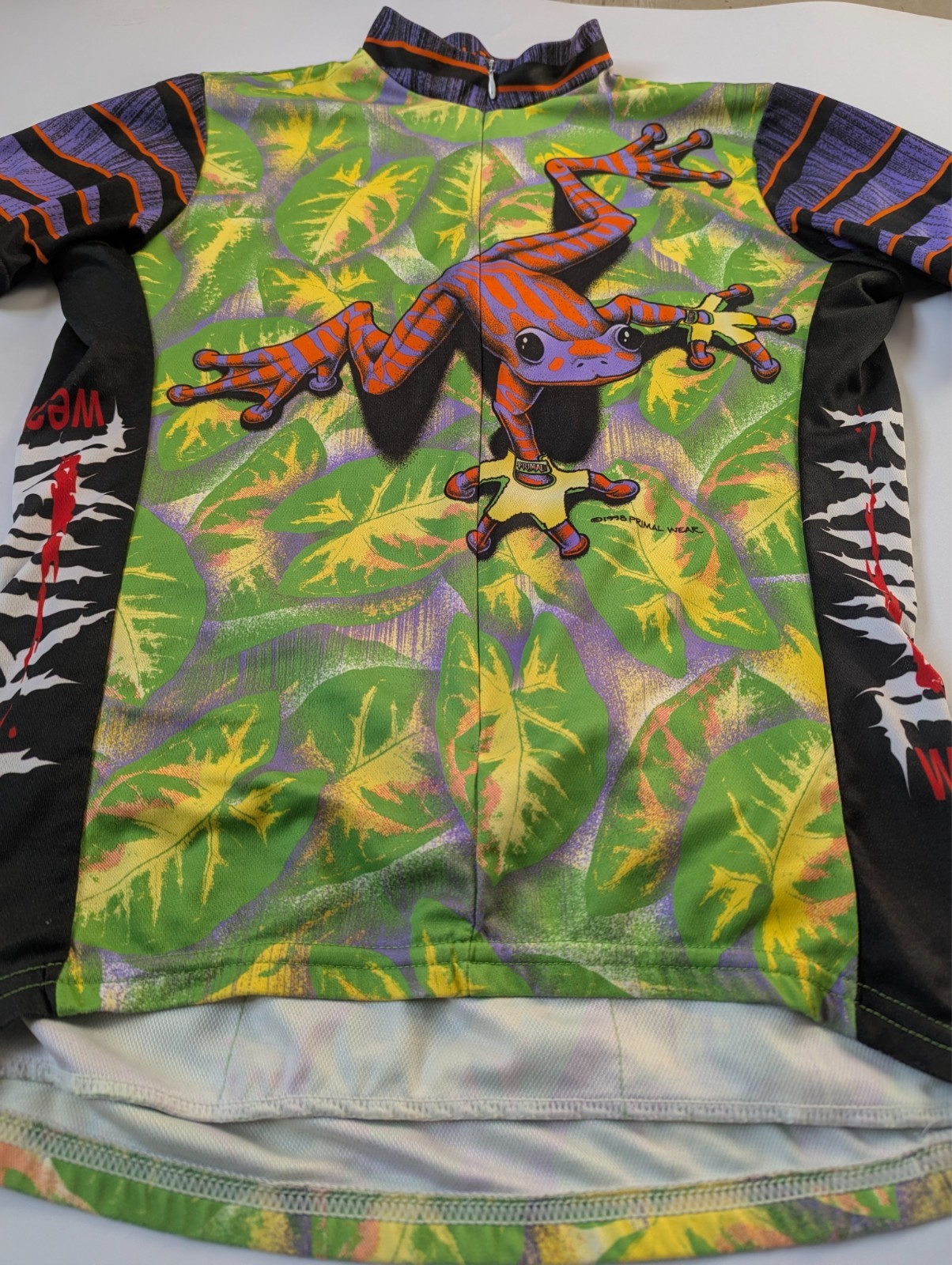 Vintage 90s Primal Wear FROG MTB Road Bike Cycling Jersey Size S/M, Shirt Trikot