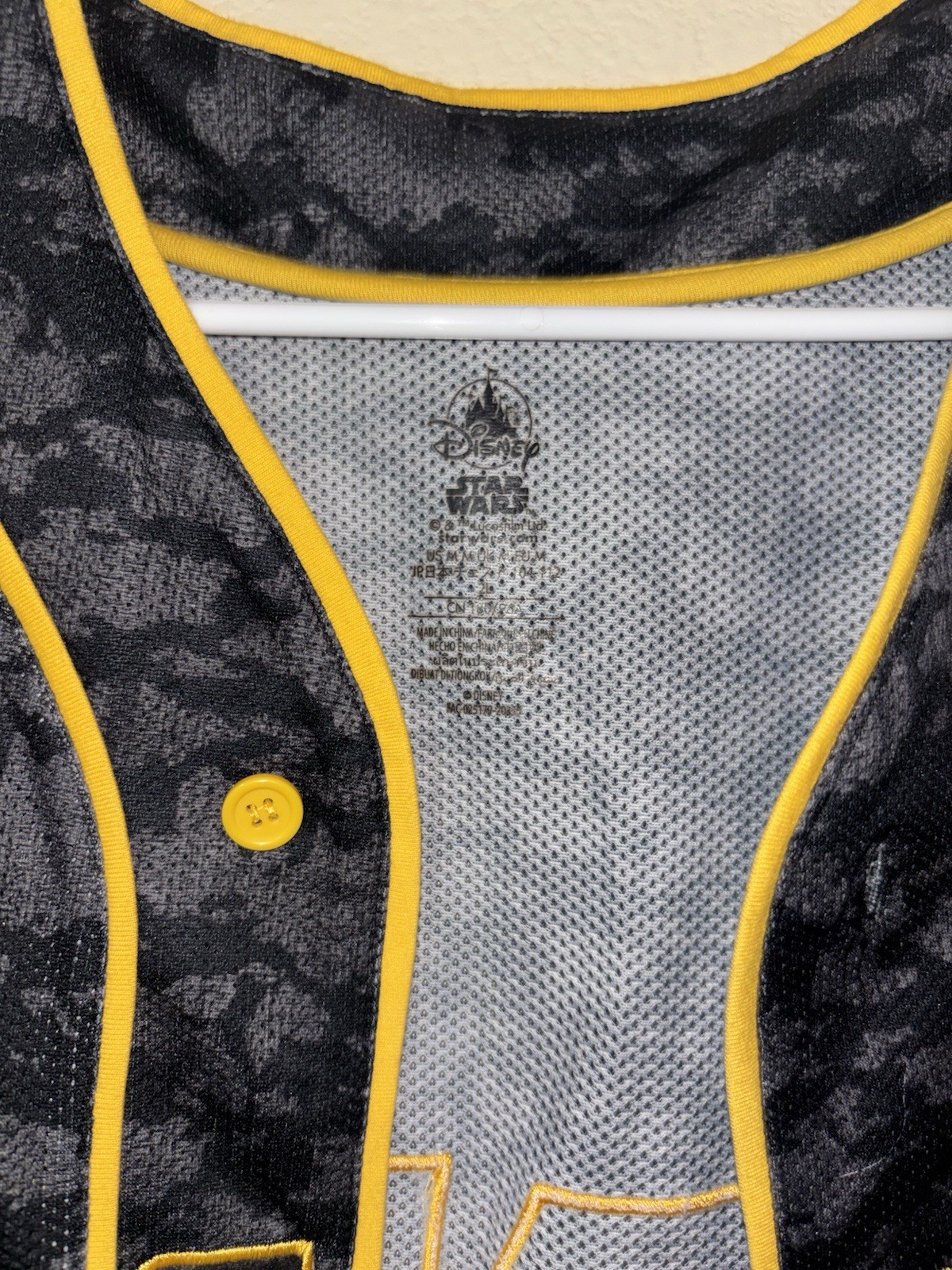 Disney Men’s Or Women’s Black and Yellow Rebels Jersey