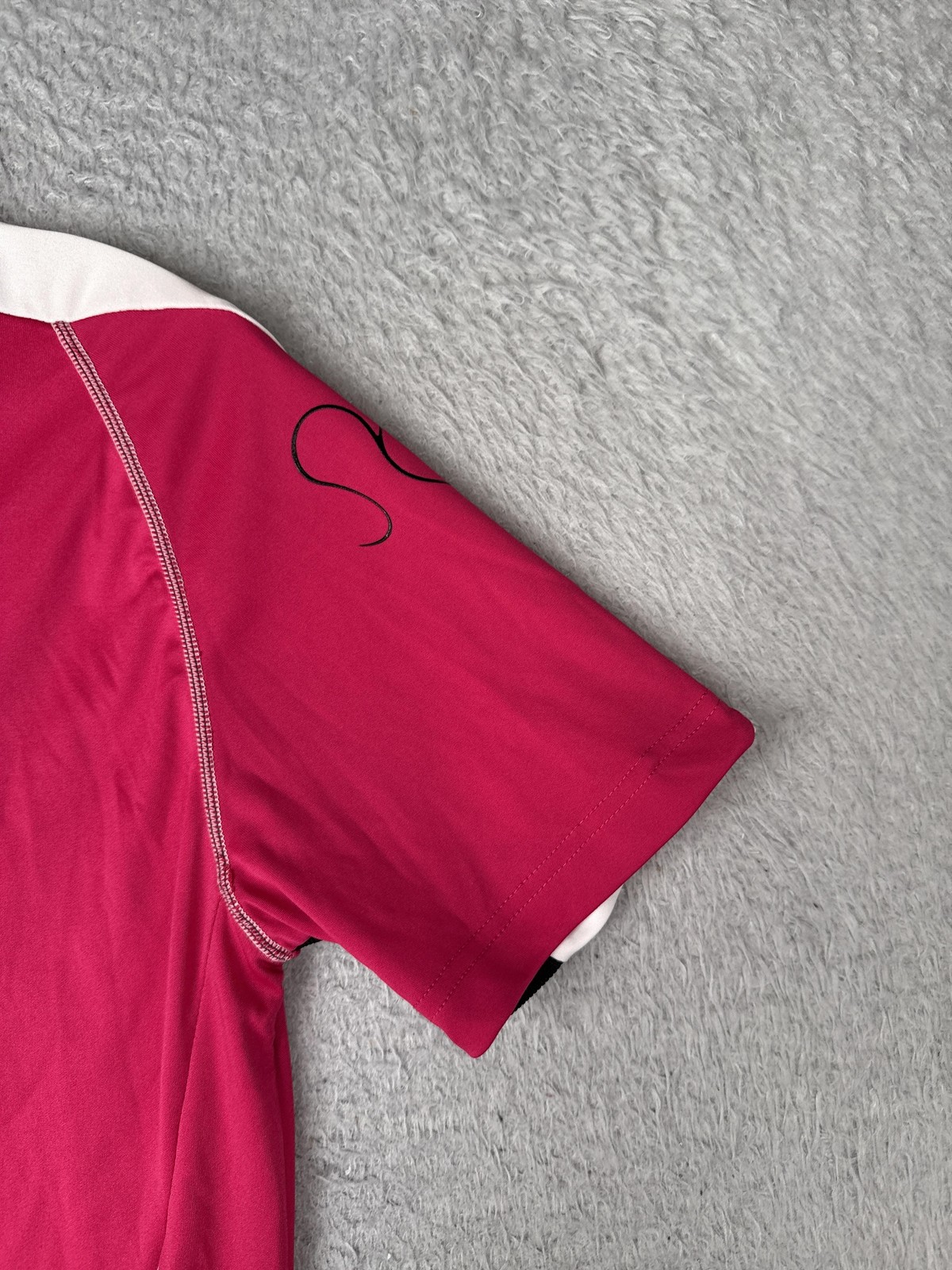HEAD Cycling Jersey Womens 38 Pink White Short Sleeve Full Zip Pocket Back