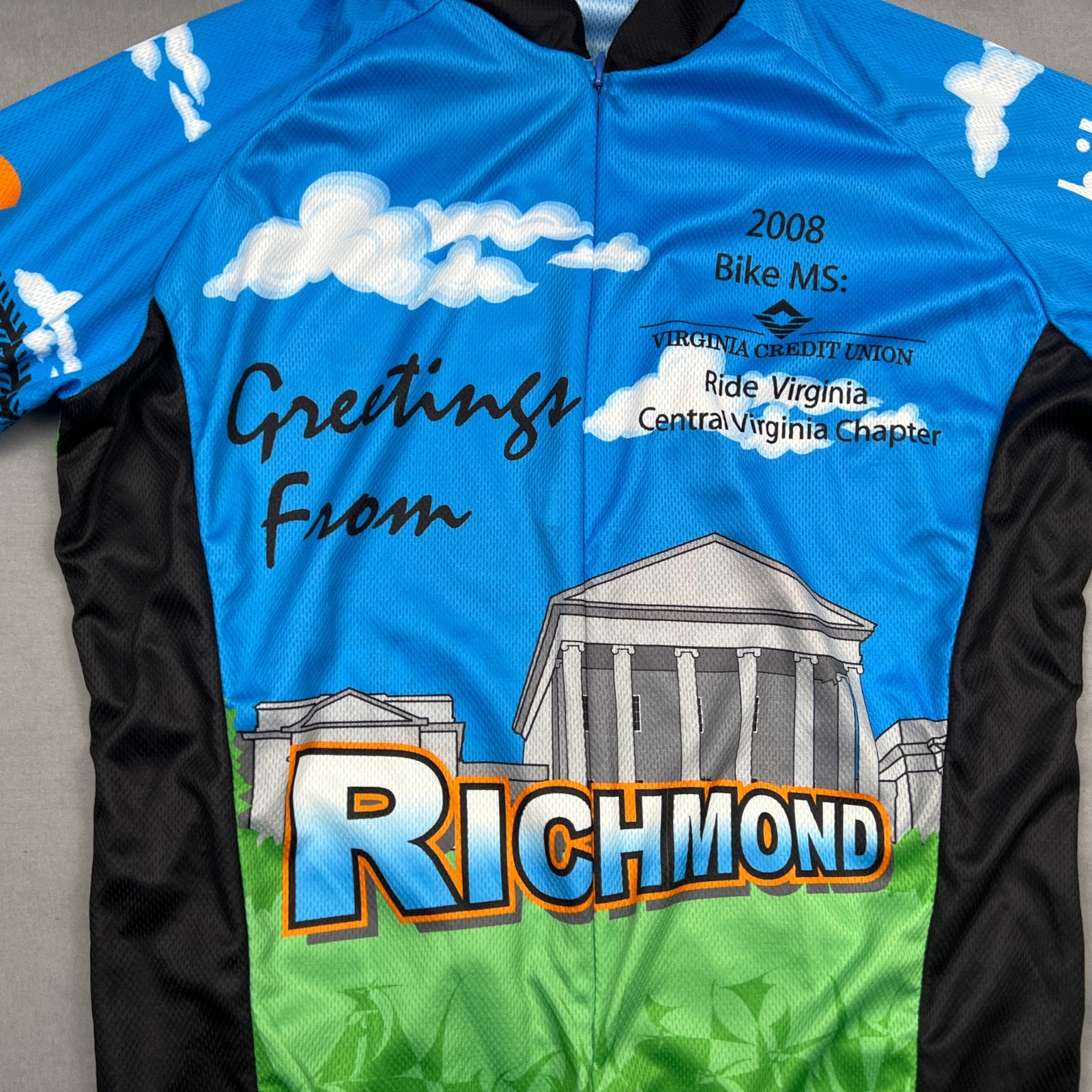 Vomax Greetings From Richmond Williamsburg Virginia Cycling Jersey Adult Small