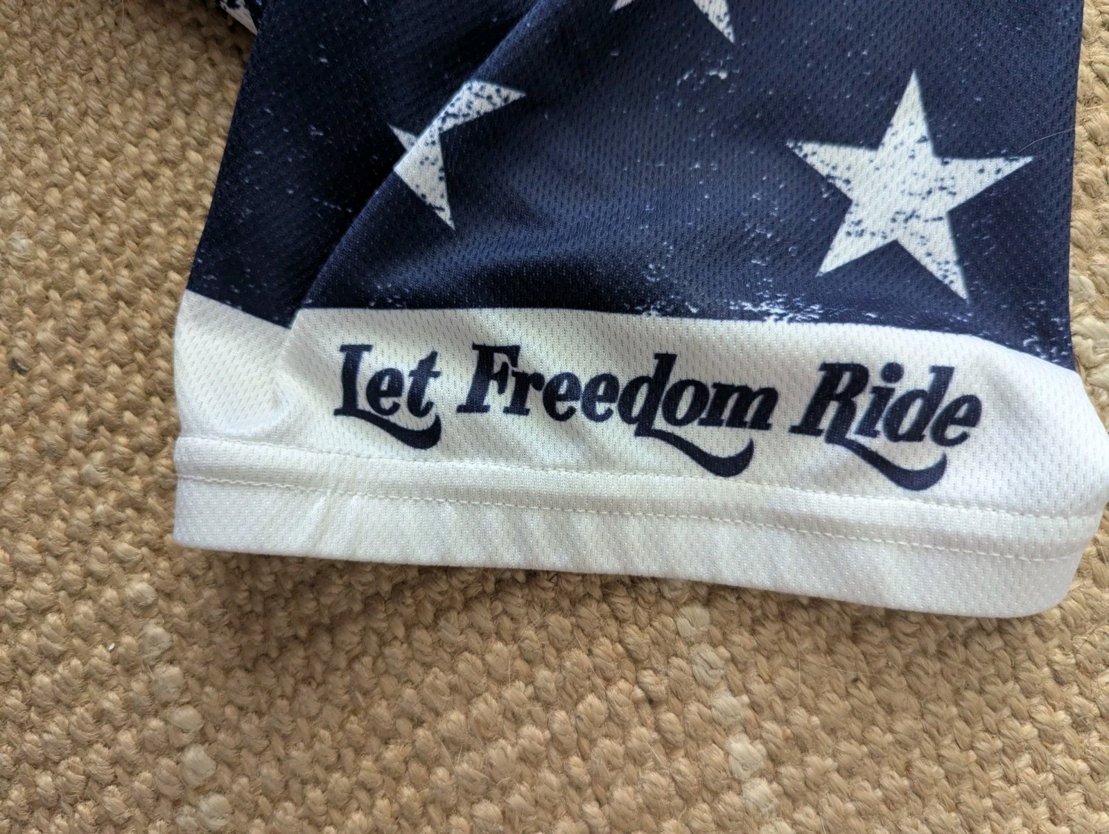 Voler Men’s Cycling Jersey 2XL Red White Blue Flag Print USA Let Freedom Ride
