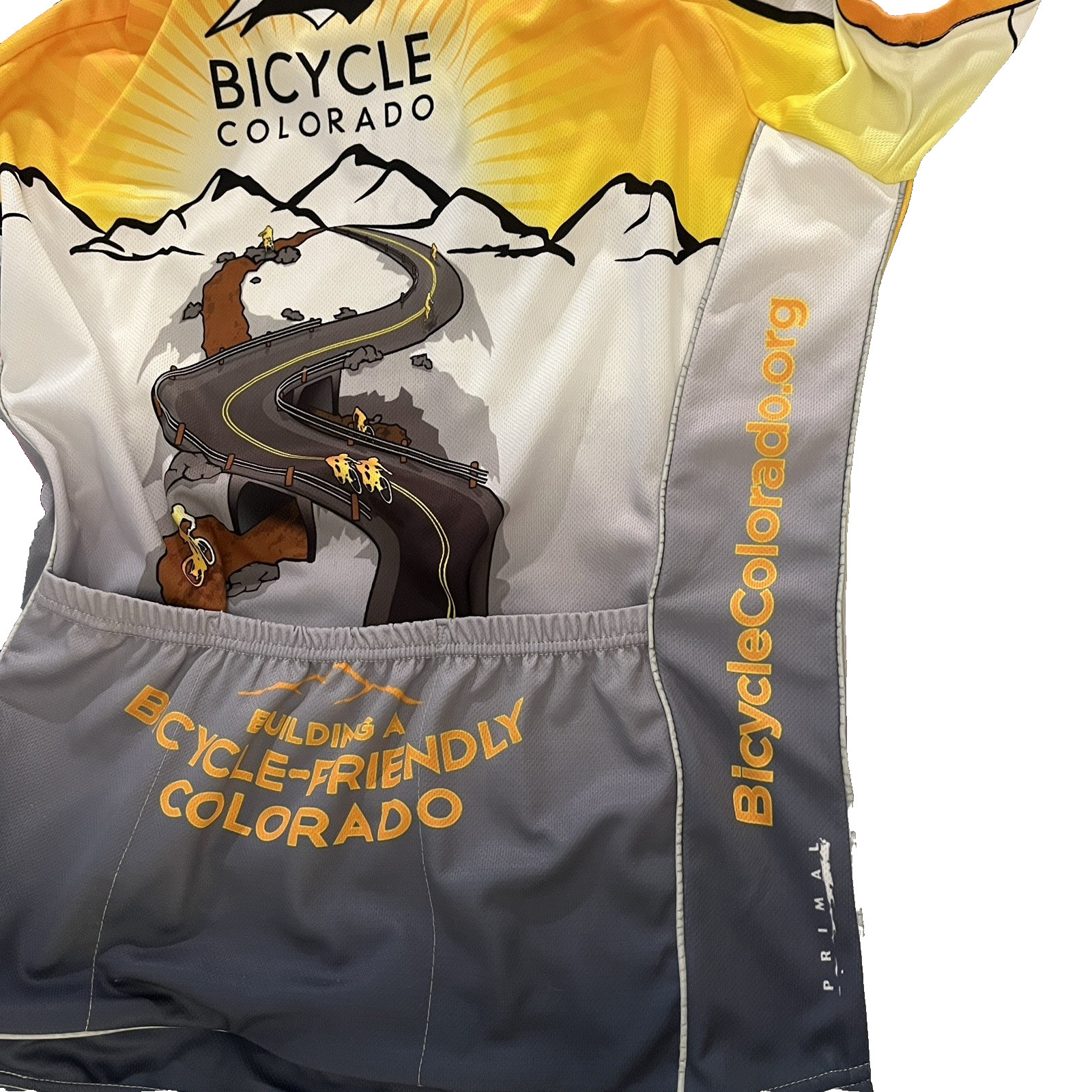 Primal Women’s Cycling Colorado Short Sleeve 3/4 Zip Back Pockets Shirt Size XL