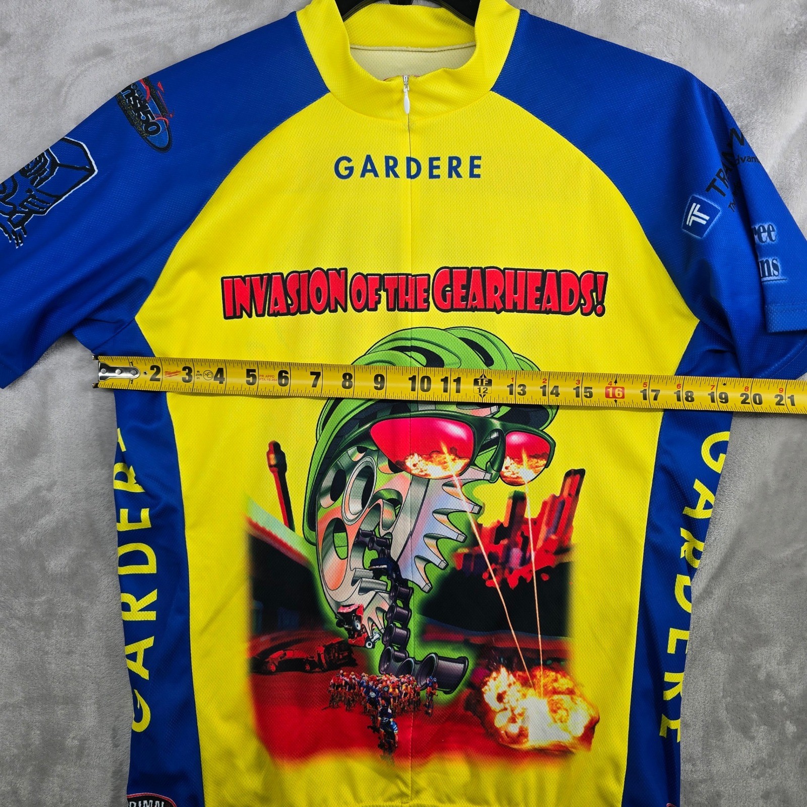 Primal Gardere Mens Cycling Jersey Short Sleeve Invasion Gearheads Graphic Large