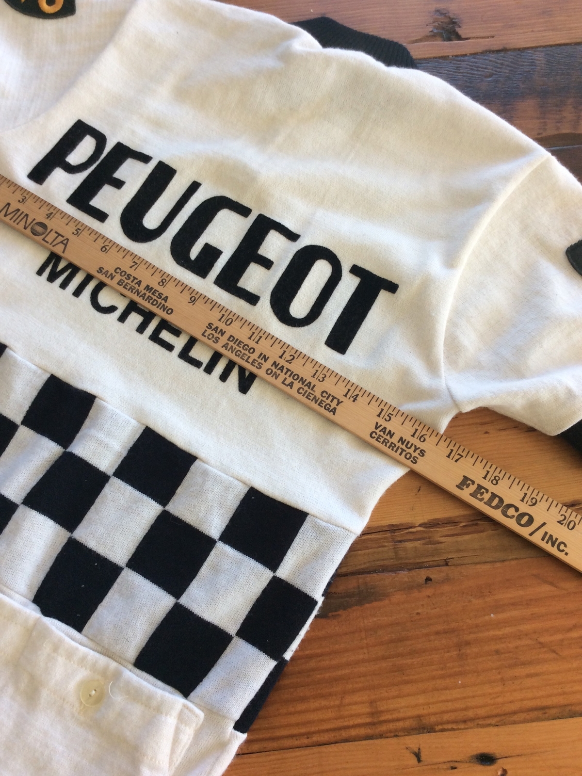 Vintage 1966-67 Peugeot Michelin Eddy Merckx Era cycling jersey Wool M