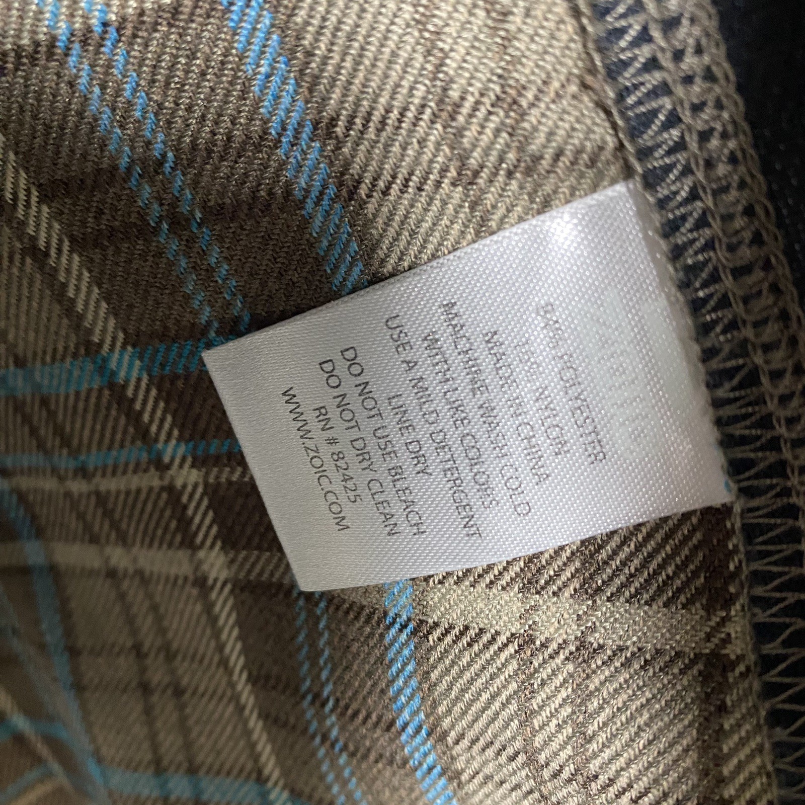 Zoic Plaid Flannel Style Cycling Button Down Jersey Lonc Sleeve Shirt Pockets L