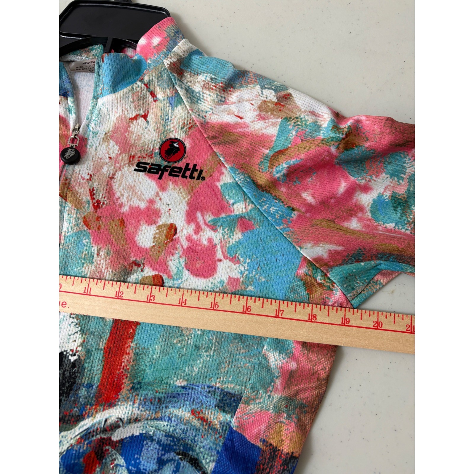 Safetti Cycling Jersey Womens XL Bev Neal Wearable Art Short Sleeve Full Zip