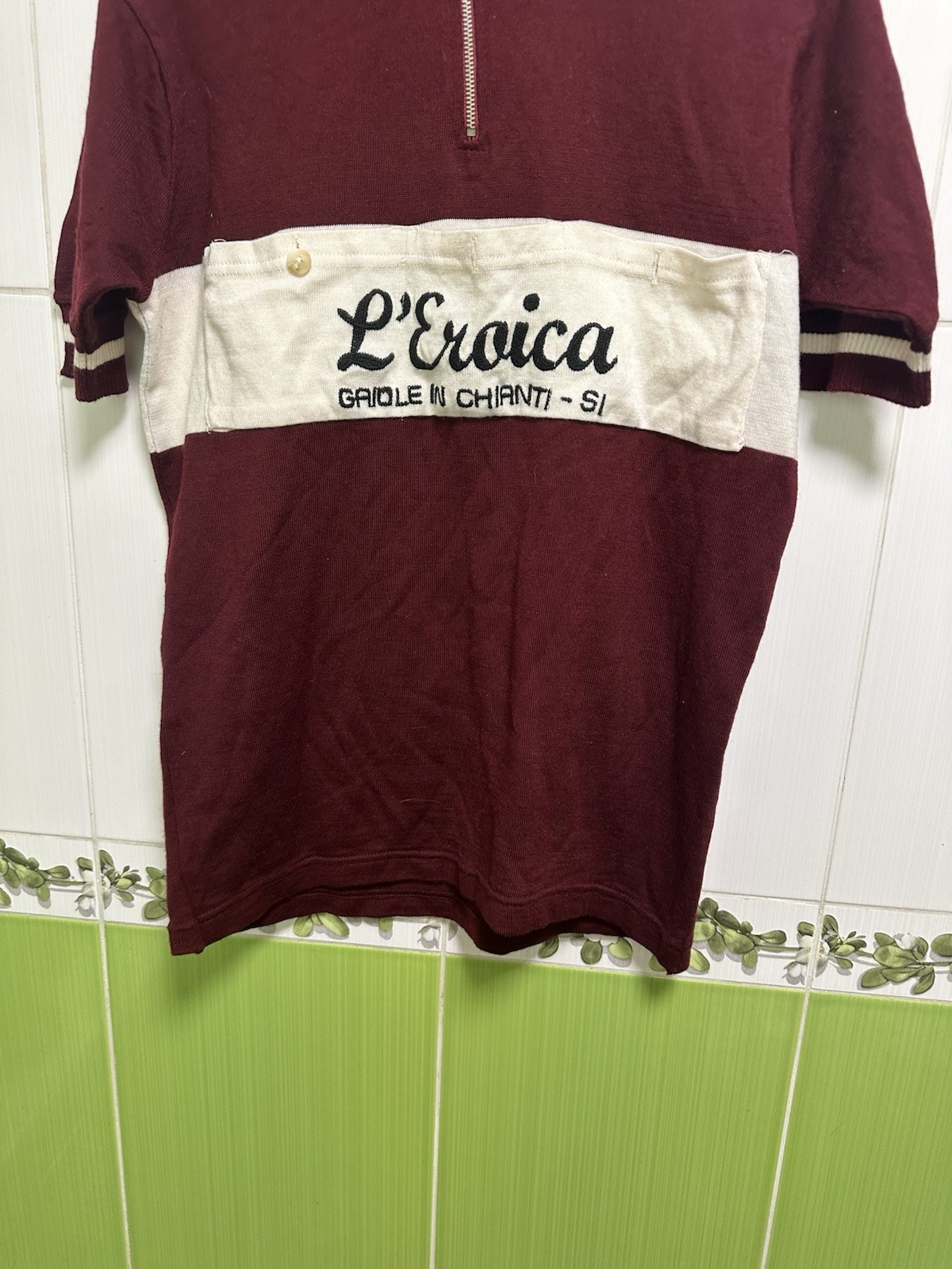 Rare Team Brooks L’eroica Italy Cycling Woolen Jersey England Size M-L