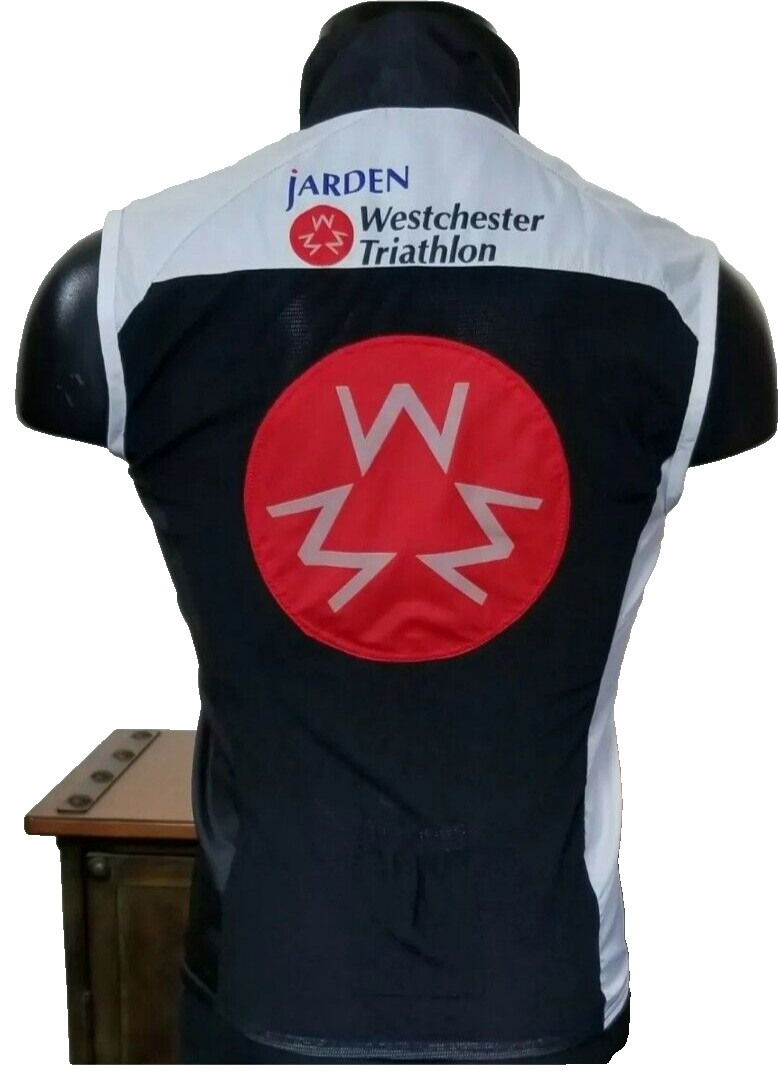 Bicycling Windstopper Vest Left Zip Sz M *Jarden Westchester Triathlon