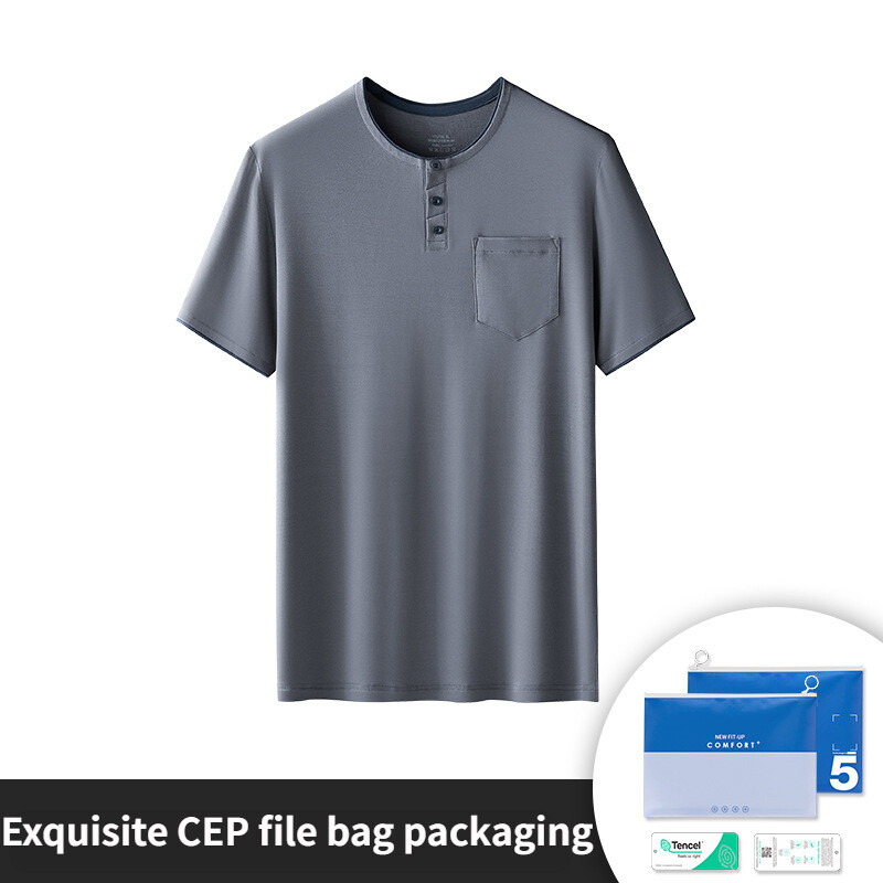 Men’s Short Sleeve T-shirt Modal Summer Casual Round Neck Comfortable Homewear
