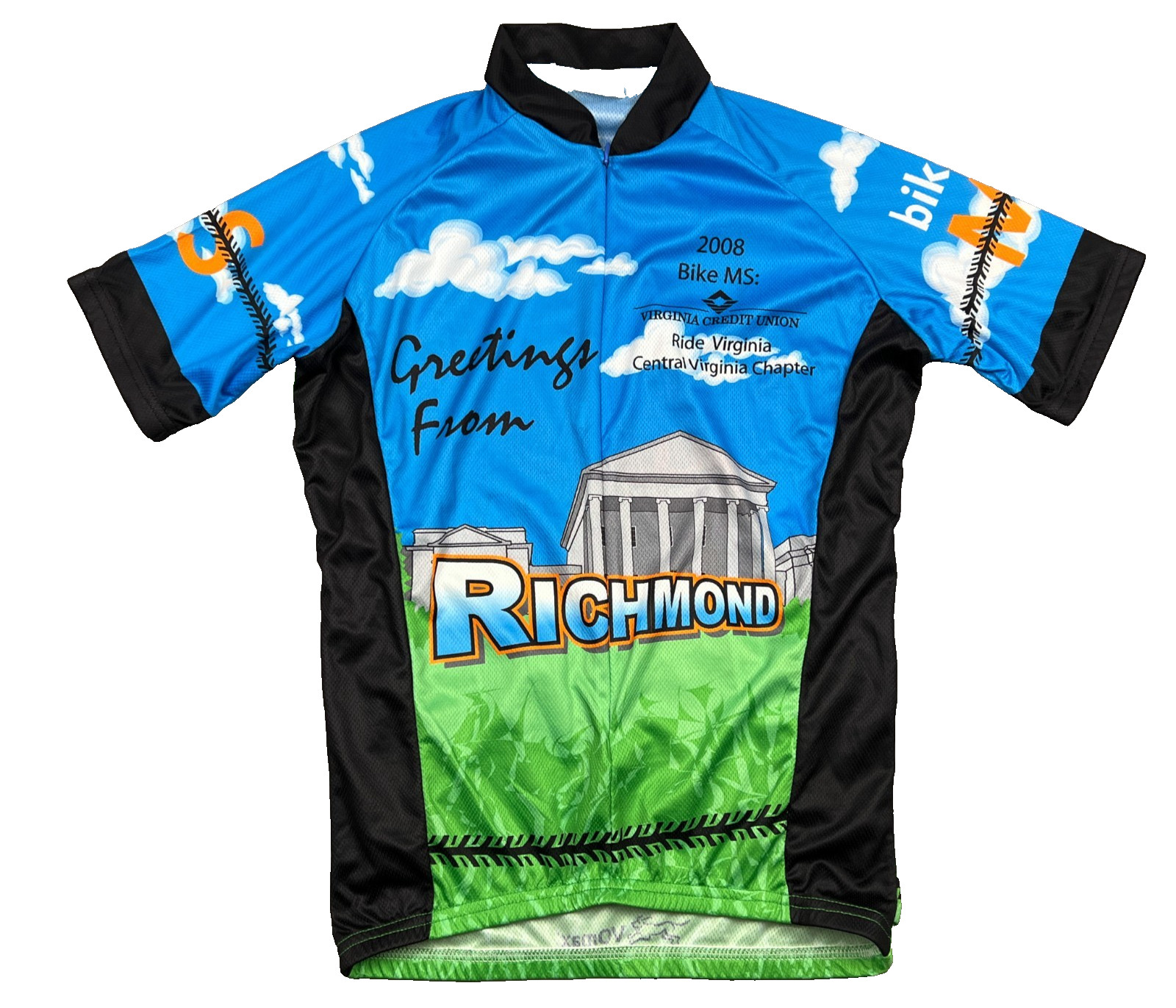 Vomax Greetings From Richmond Williamsburg Virginia Cycling Jersey Adult Small