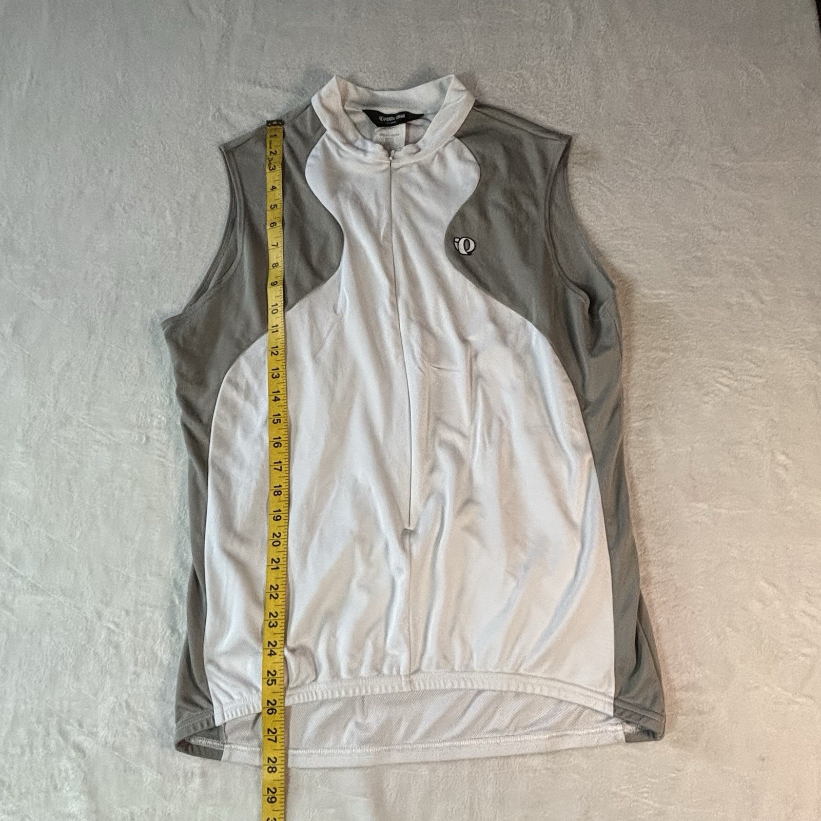 Pearl Izumi Men’s Vintage Sleeveless Cycling Jersey Size XL White / Gray Mesh
