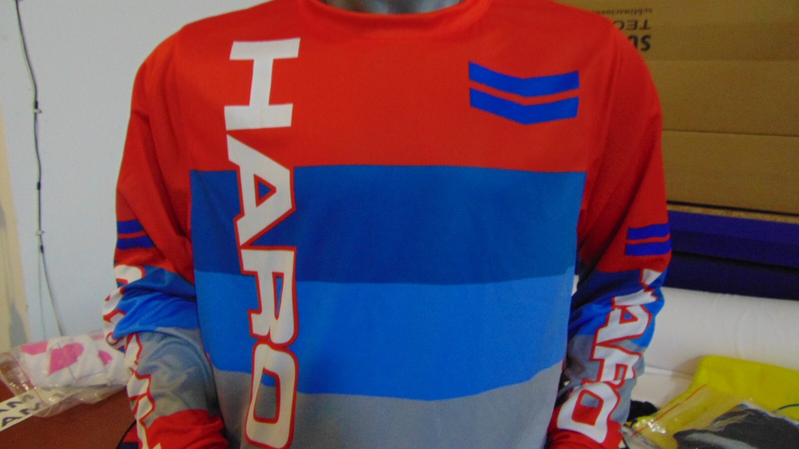 HARO OLD SCHOOL BIKE JERSEY CLASSIC BMX JERSEY RACE BIKE SHIRT BMX RED SIZE L