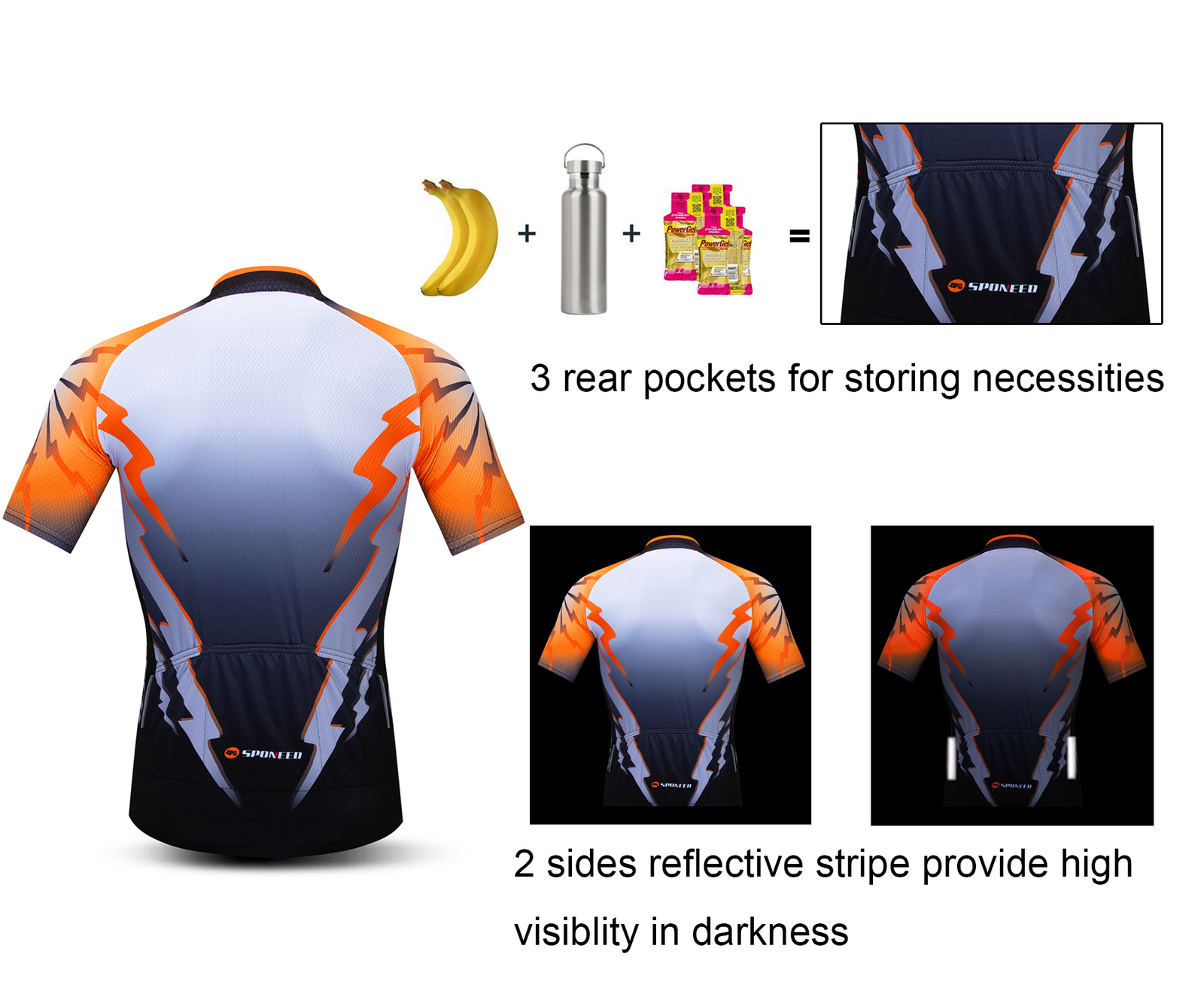 Biking Shirts for Men Anti-slip Band Bike Clothing Tops Quick Dry Cycle Apparel