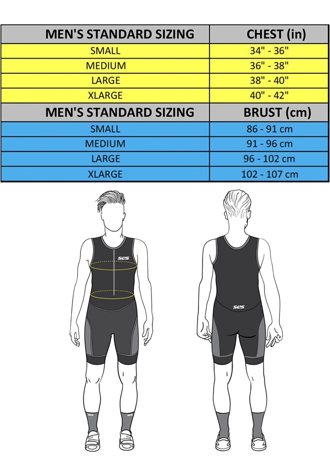 SLS3 Men’s Triathlon Top /Sleeveless Bike Jersey /Full Zipper/Men’s Large