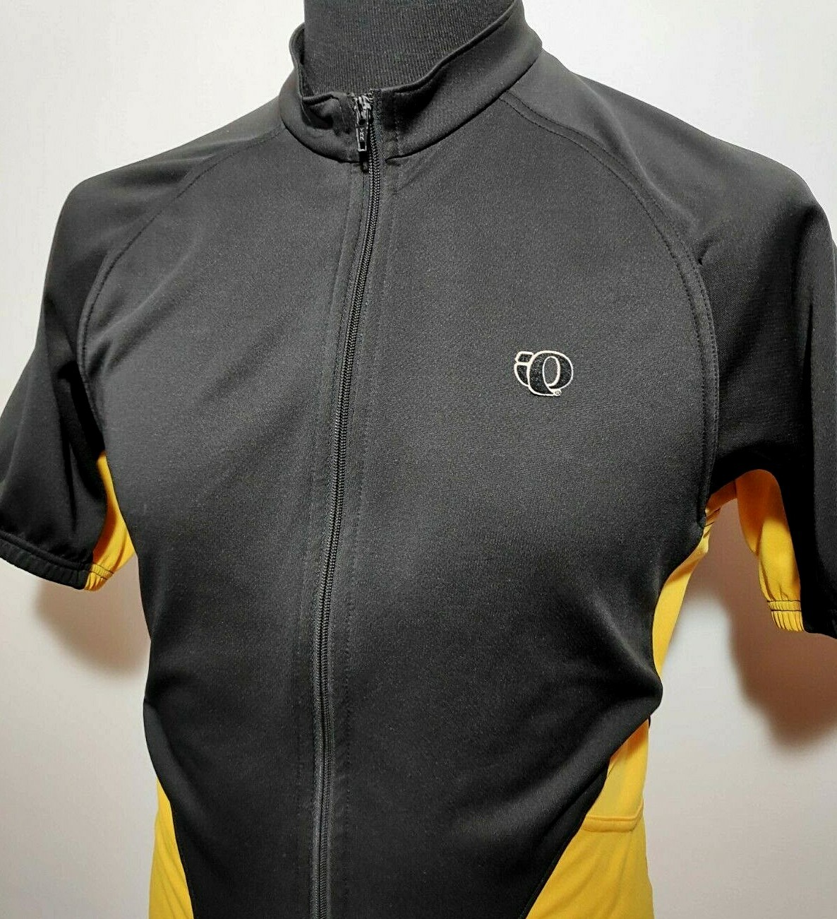 Pearl Izumi Cycling Jersey Sz. M Black Yellow Men’s Racing Full Zip Short Sleeve