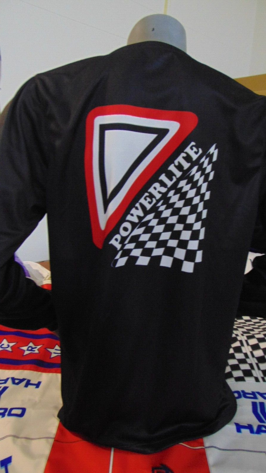 POWERLITE BLACK OLD SCHOOL BIKE JERSEY CLASSIC BMX JERSEY BIKE SHIRT BMX L CHECK