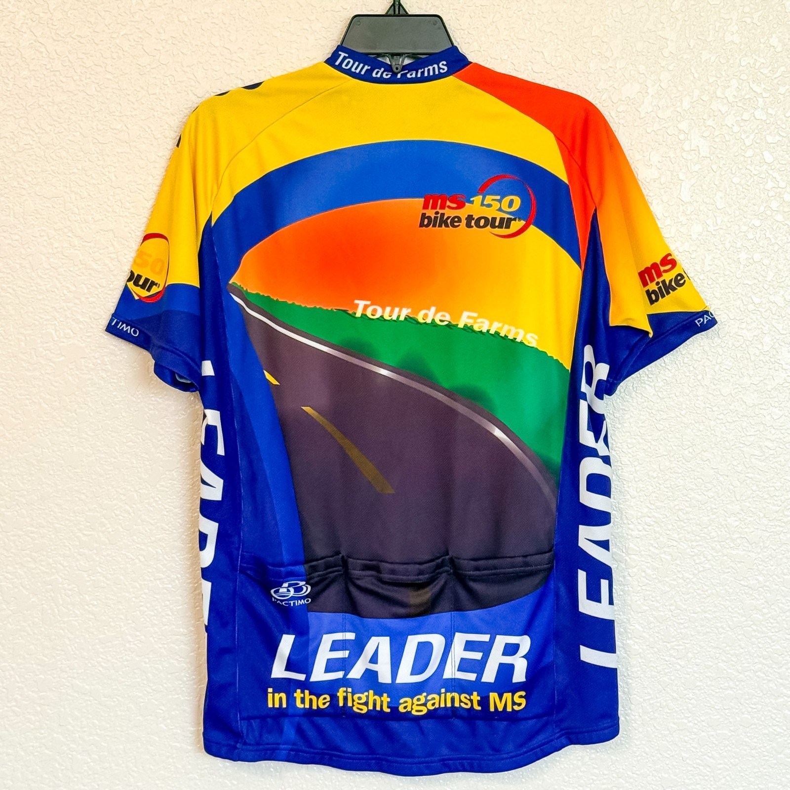 Pactimo 2004 MS150 Tour de Farms Cycling Jersey Men’s Medium American Gothic