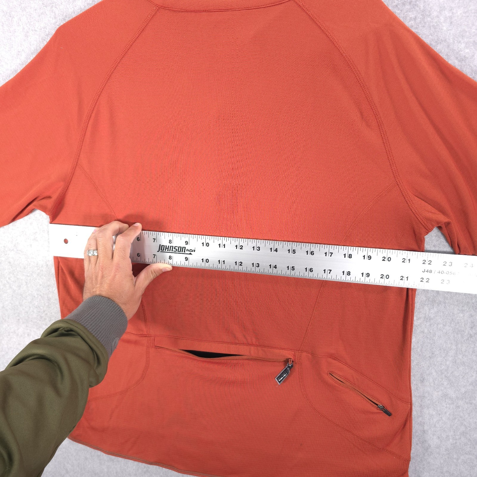 Zoic Cycling MTB Geometric 1/4 Zip Orange Bike Back Pocket Jersey Shirt Mens XL