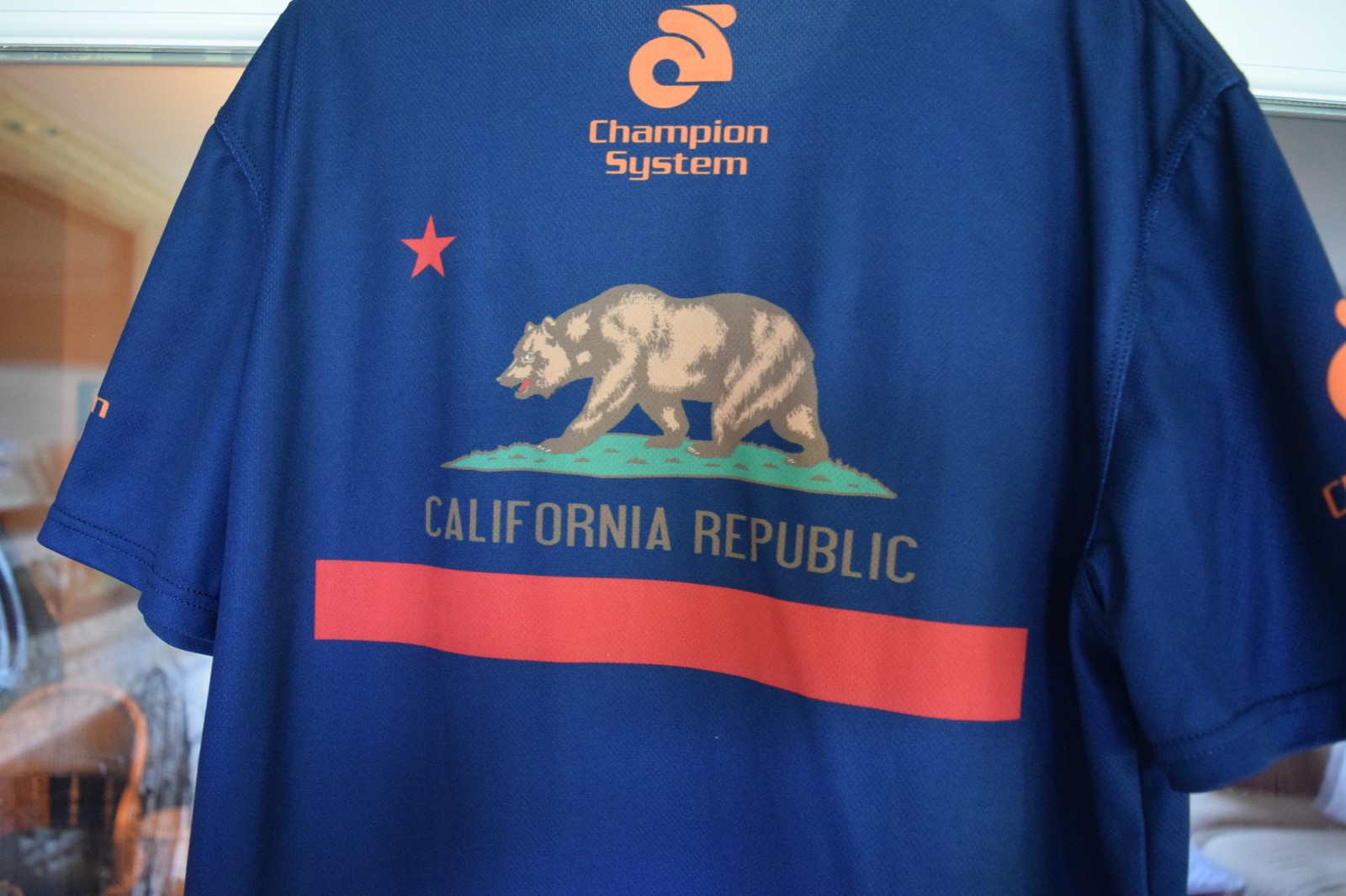 Vintage AMGEN TOUR OF CALIFORNIA Mens LARGE Shirt 100% Cotton Cycling Jersey