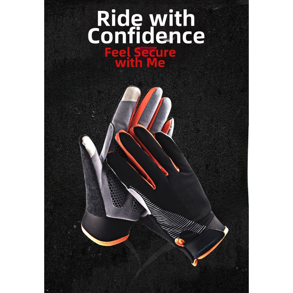 Breathable Full Coverage Cycling Gloves Touchscreen Enabled Anti Slip Palm Pads