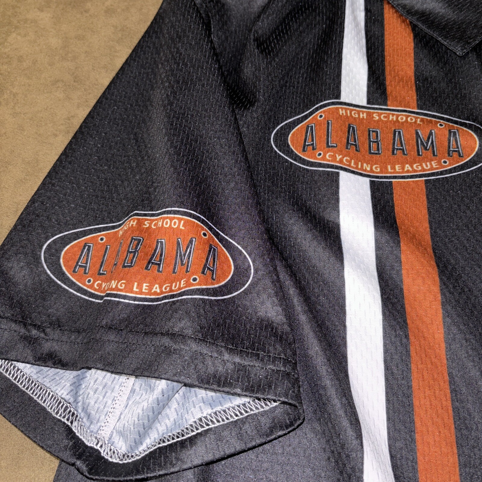 Alabama High School Cycling League Staff Shirt Size XL Black Mesh Lined Graphics