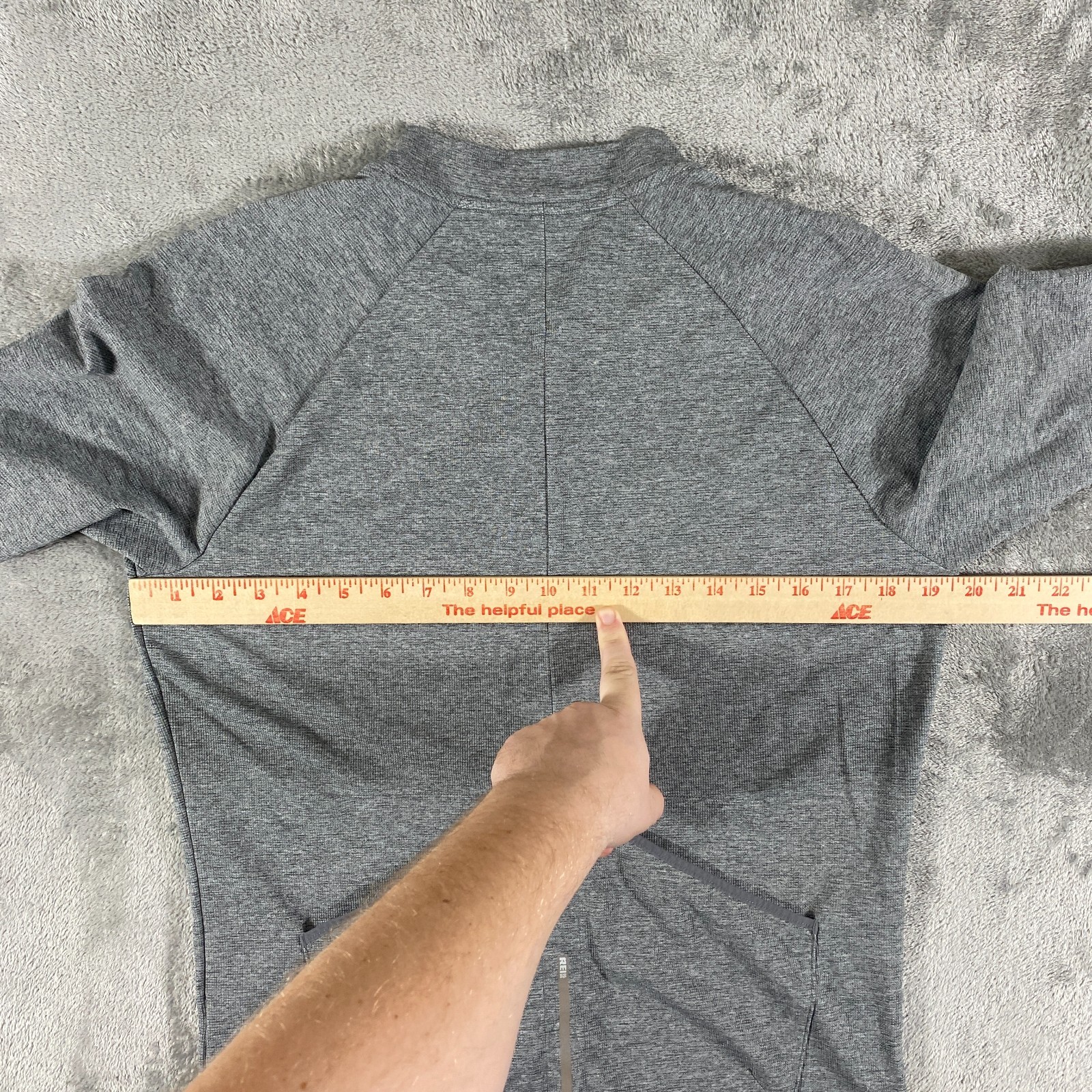 REI Co Op Cycling Jersey Mens M Gray Short Sleeve Full Zip Pockets Polyester