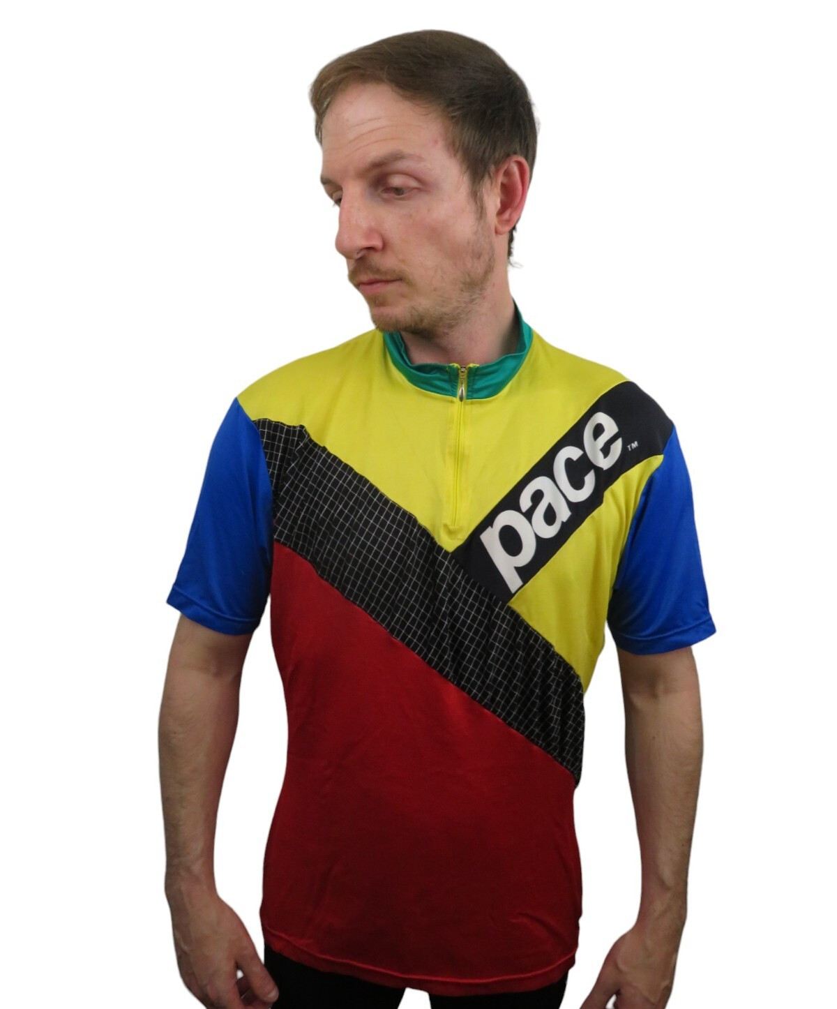Vintage 90s PACE USA Cycling Jersey Mens L/XL – Made in USA Rare Retro BMX MTB