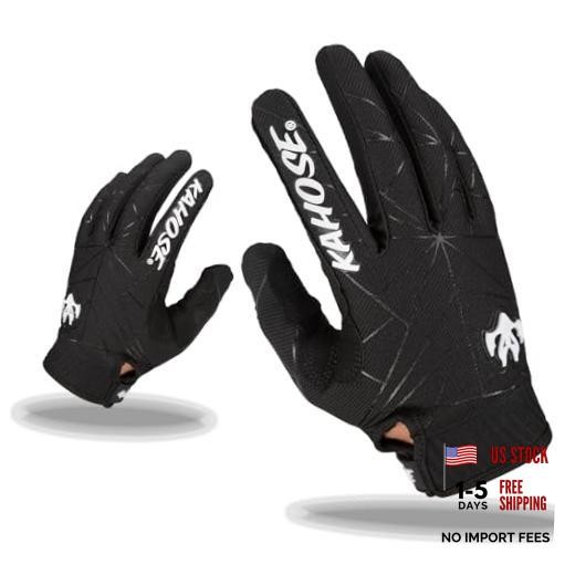 Black Touchscreen Motorcycle Gloves – Large Unisex – Breathable – Large Size