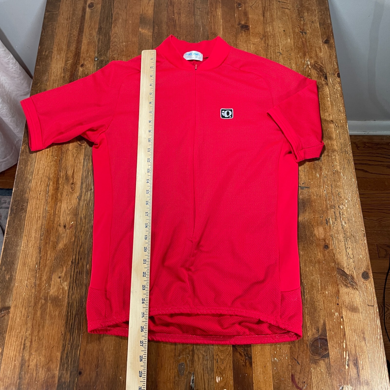 Pearl Izumi Cycling Jersey Mens Medium Red 3/4 Zip Pockets Short Sleeve Mesh