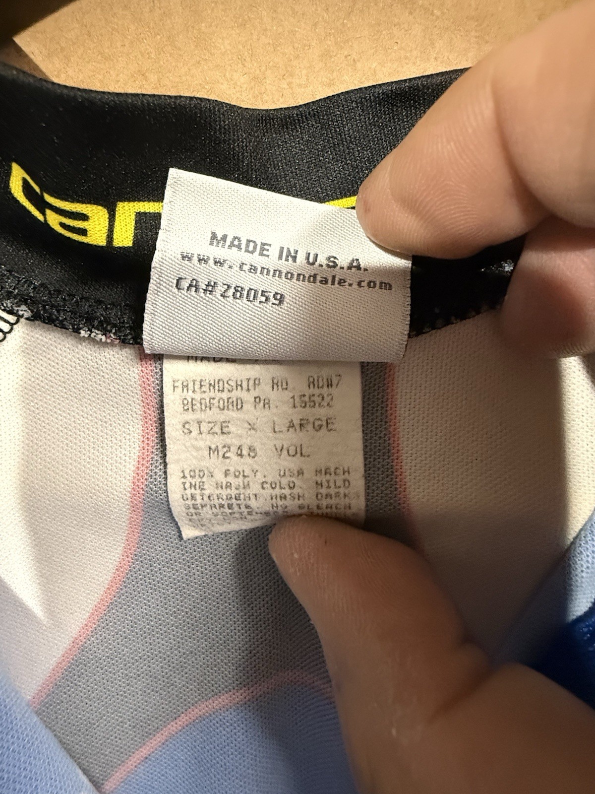 2000’s Volvo Cannondale Cycling Jersey XL Made In USA Vintage Road Mountain