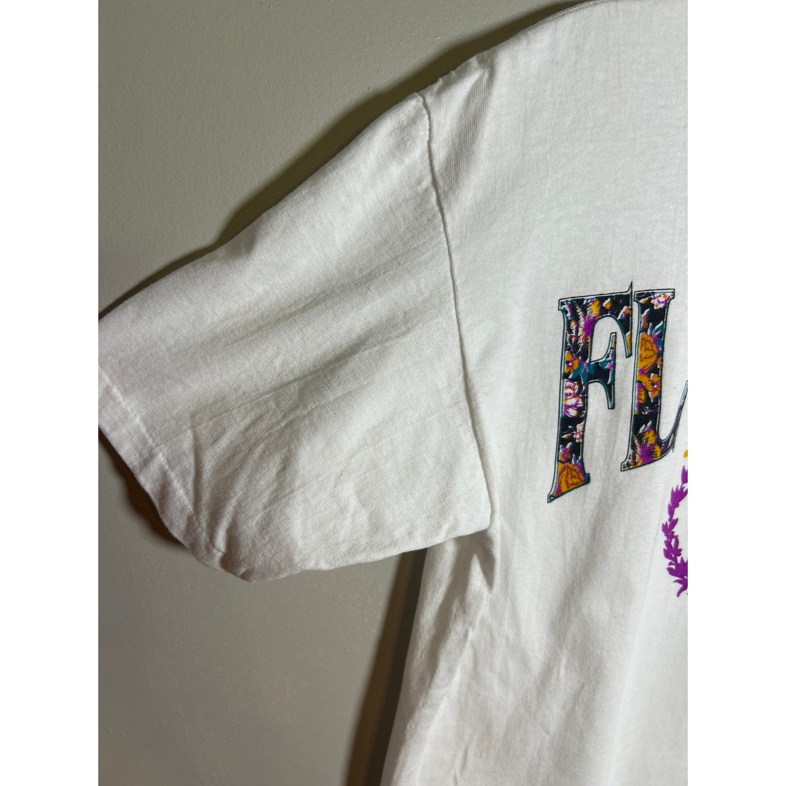 Vintage Gecko Hawaii Florida USA Women’s Single Stitch White T-Shirt Size XL