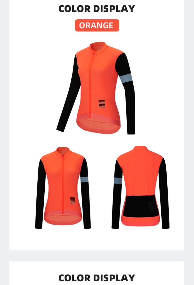 Women Cycling Thermal Fleece Jersey Winter Long Sleeve Bike Shirt Racing Clothes