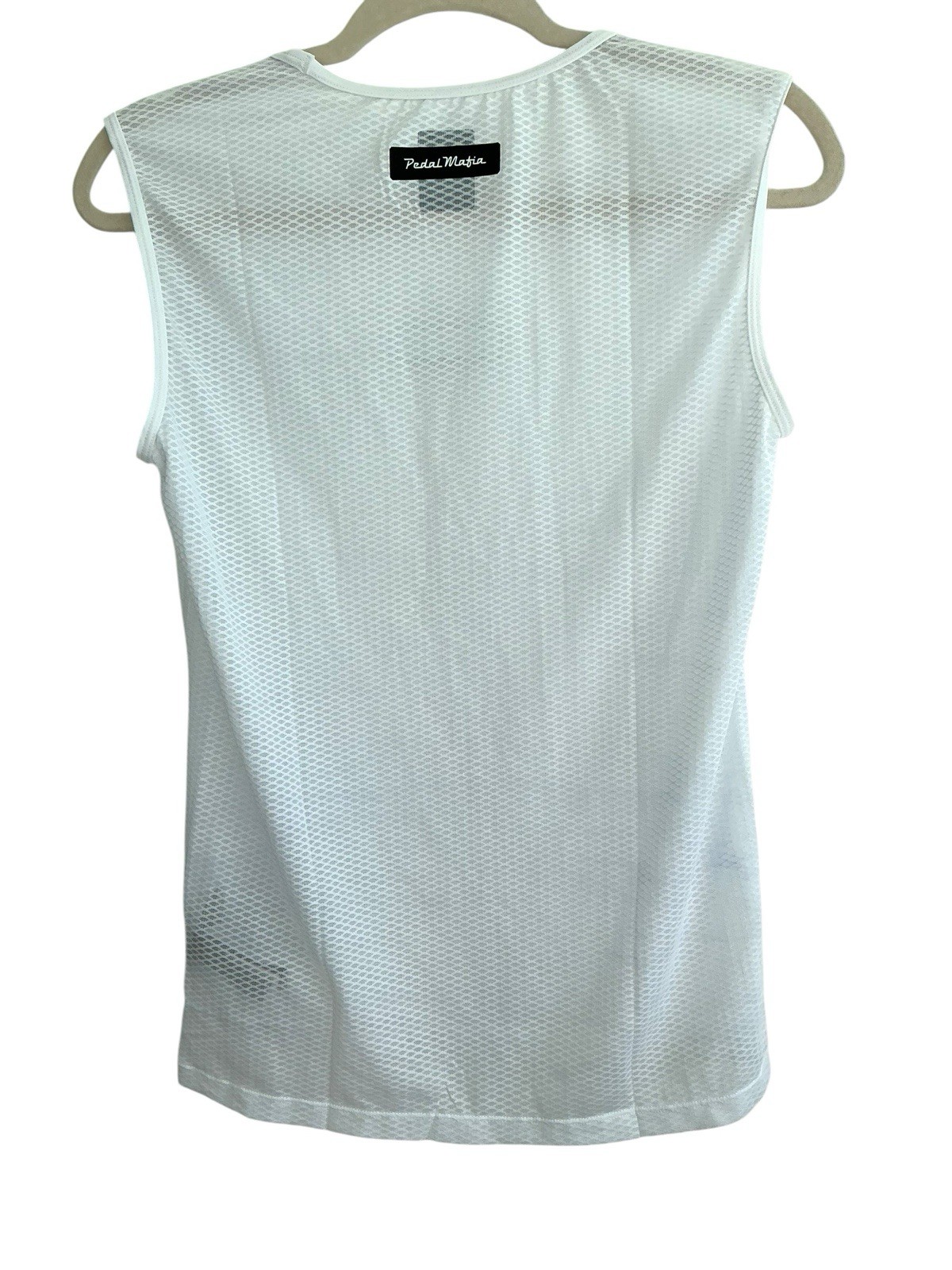 Pedal Mafia Women’s Base Layer White XL Sleeveless Mesh Cycling Top Road Bike