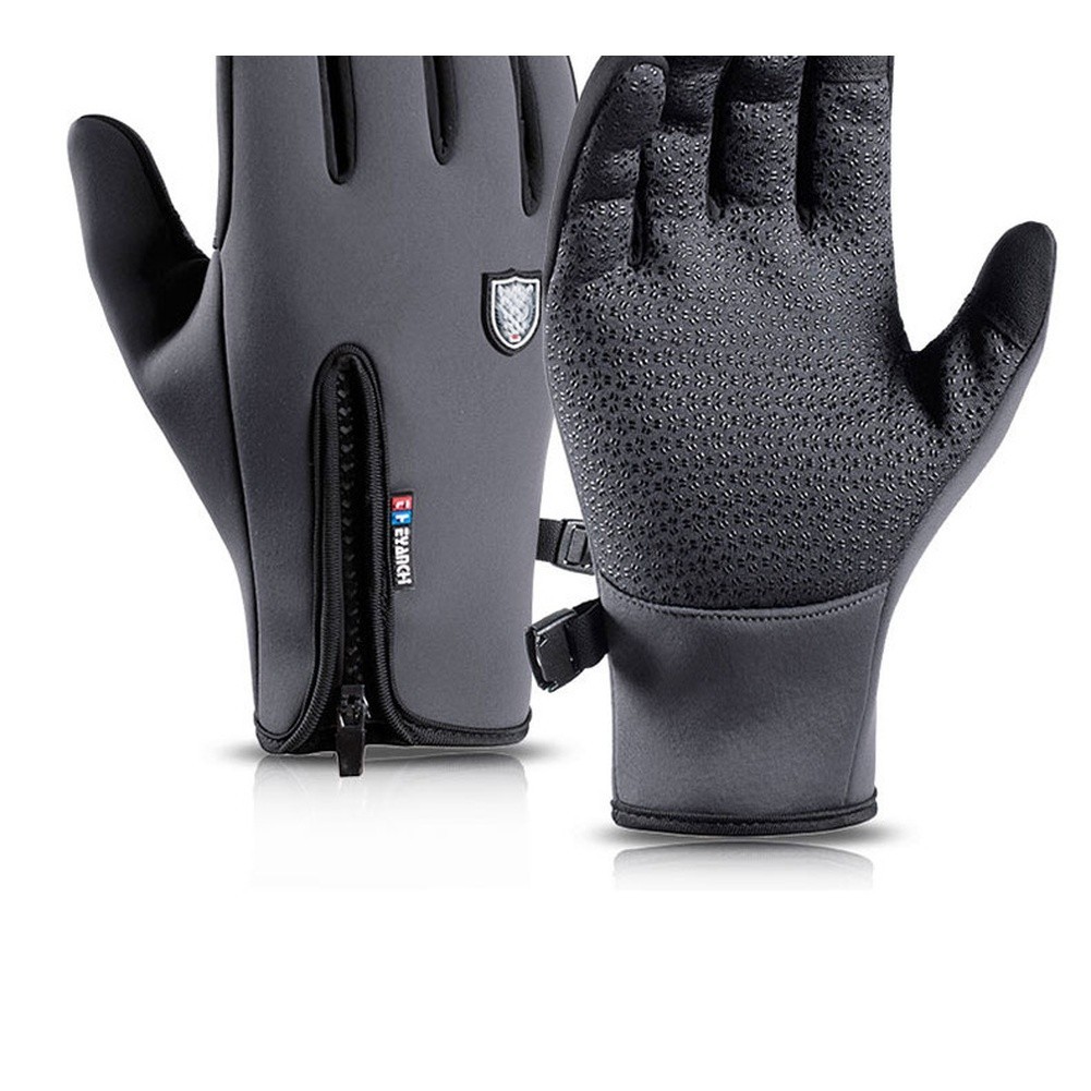 Screen Compatible Winter Cycling Gloves with Fleece Lining Waterproof Windproof