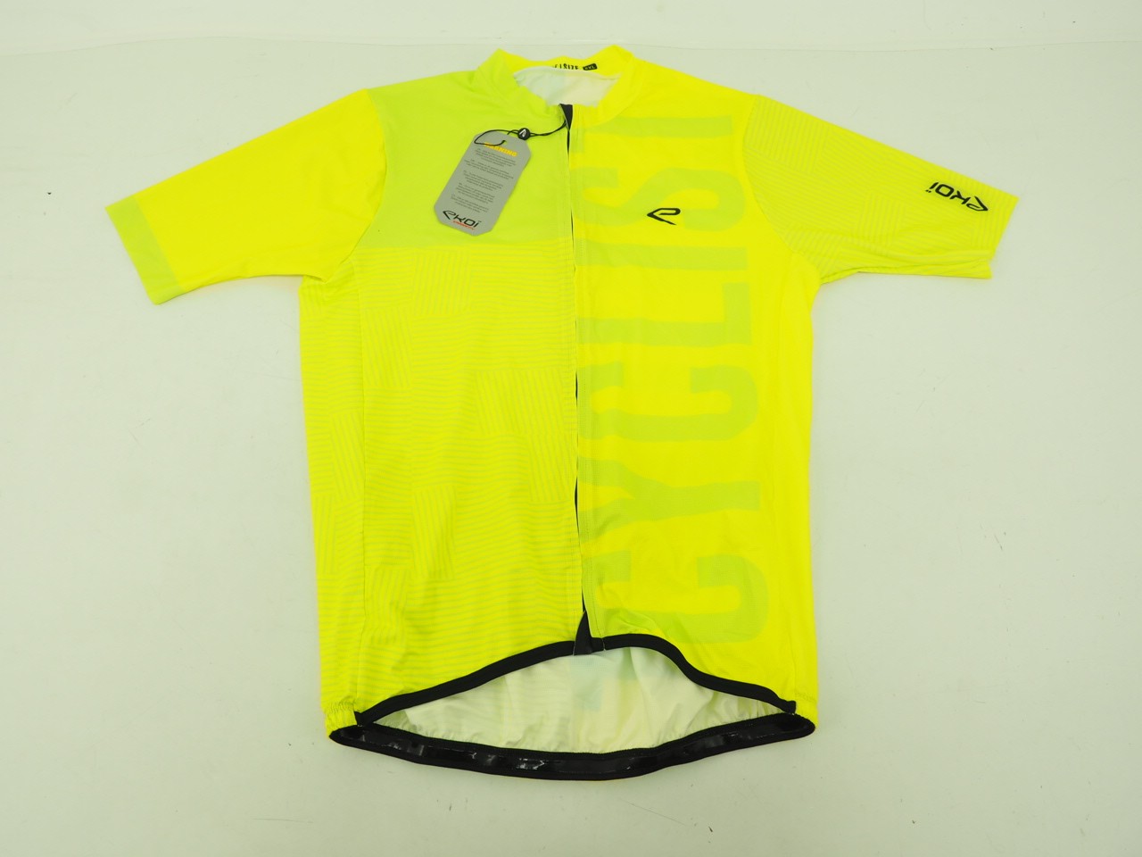 New! Ekoi Men’s Short Sleeve Cycling Jersey Size XXL Yellow