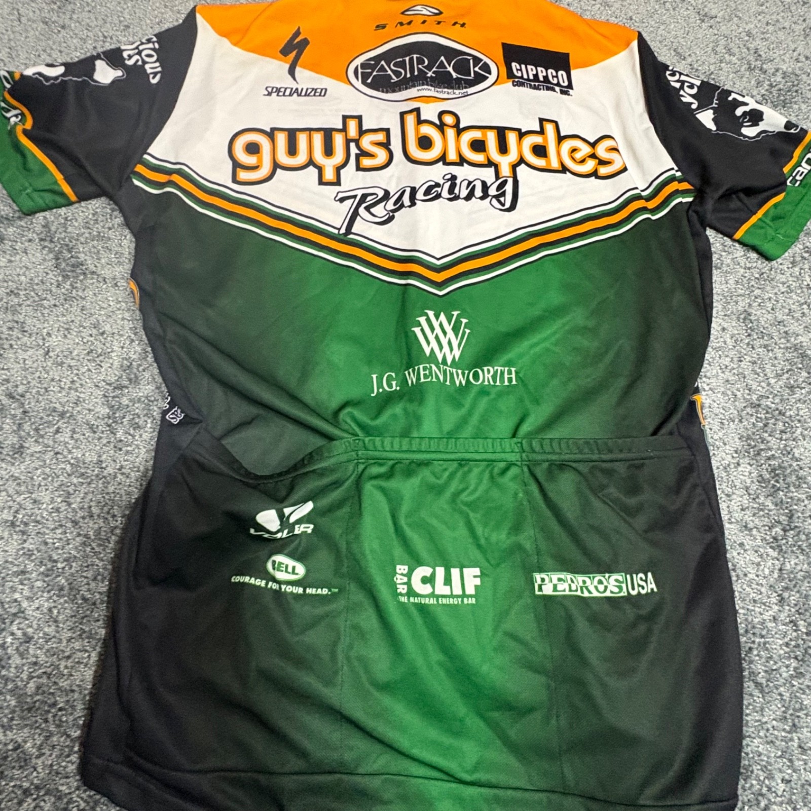 Voler Guy’s Bicycles Racing Cycling Jersey Men’s 2XL Full Zip USA Sponsor