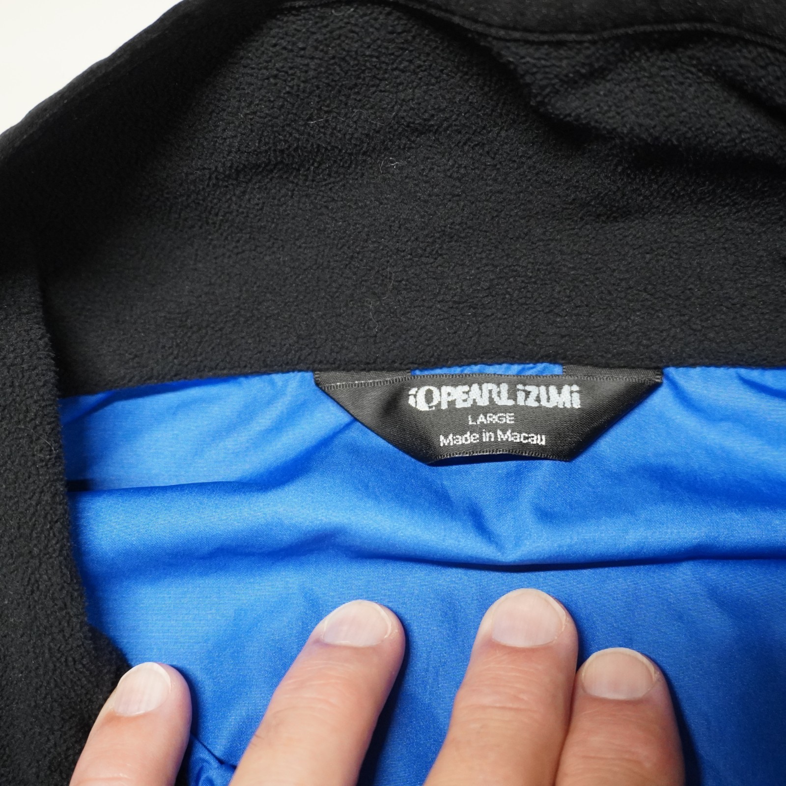 Pearl Izumi Men Large Cycling Vest Blue Full Zip Sleeveless, Mesh Vent Back