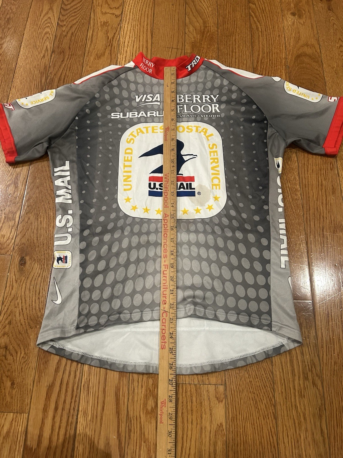 Nike US Postal Service Cycling Jersey Mens L Vintage USPS Trek Berry Floor