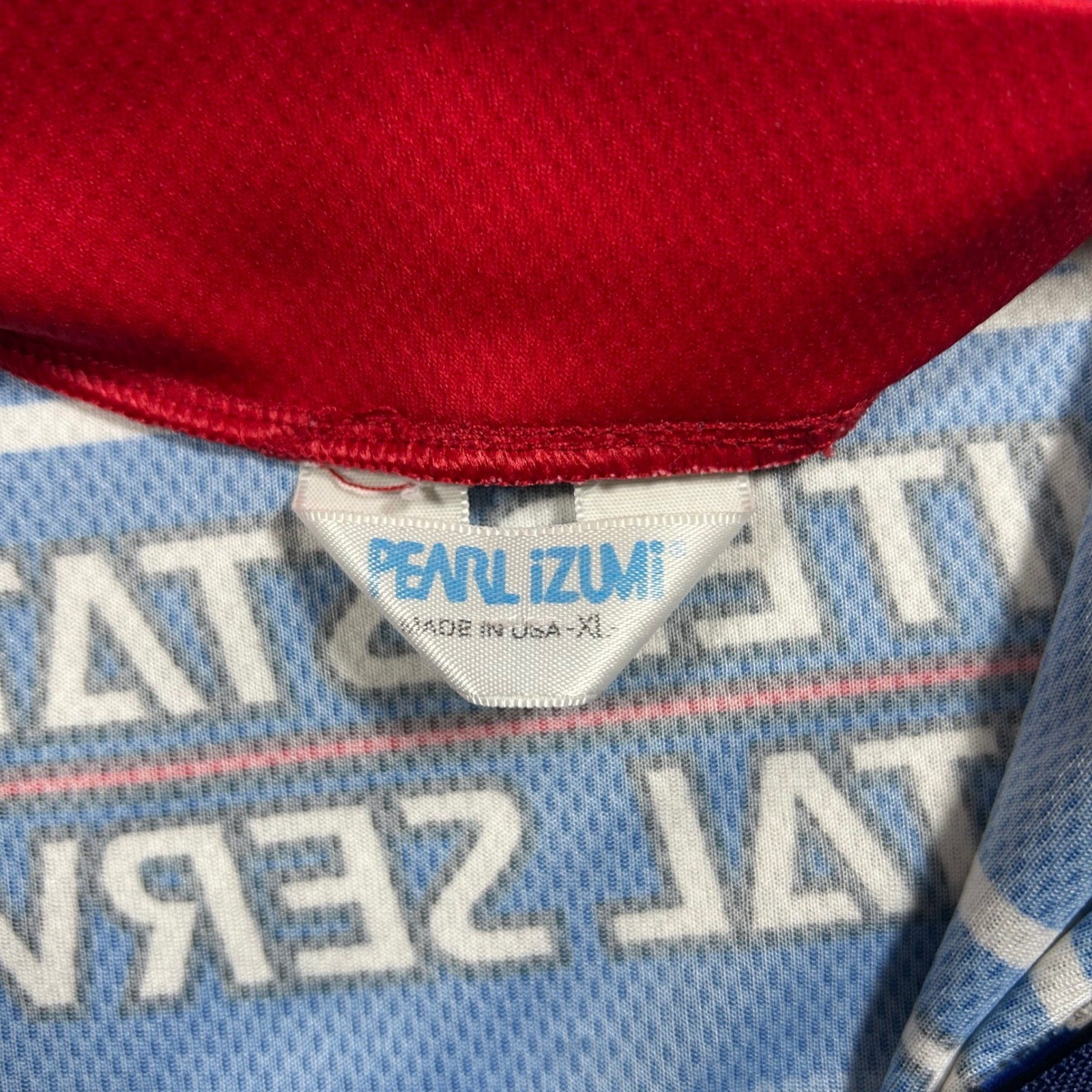 Vintage Pearl Izumi USPS Trek Cycling Jersey Mens XL Blue Yahoo Team 1/4 Y2K
