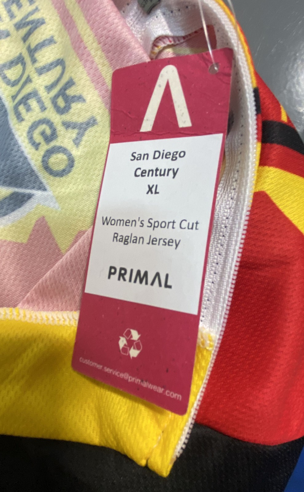 Primal Women’s San Diego Century 2018 Sport Cut Cycling Jersey XL NWT