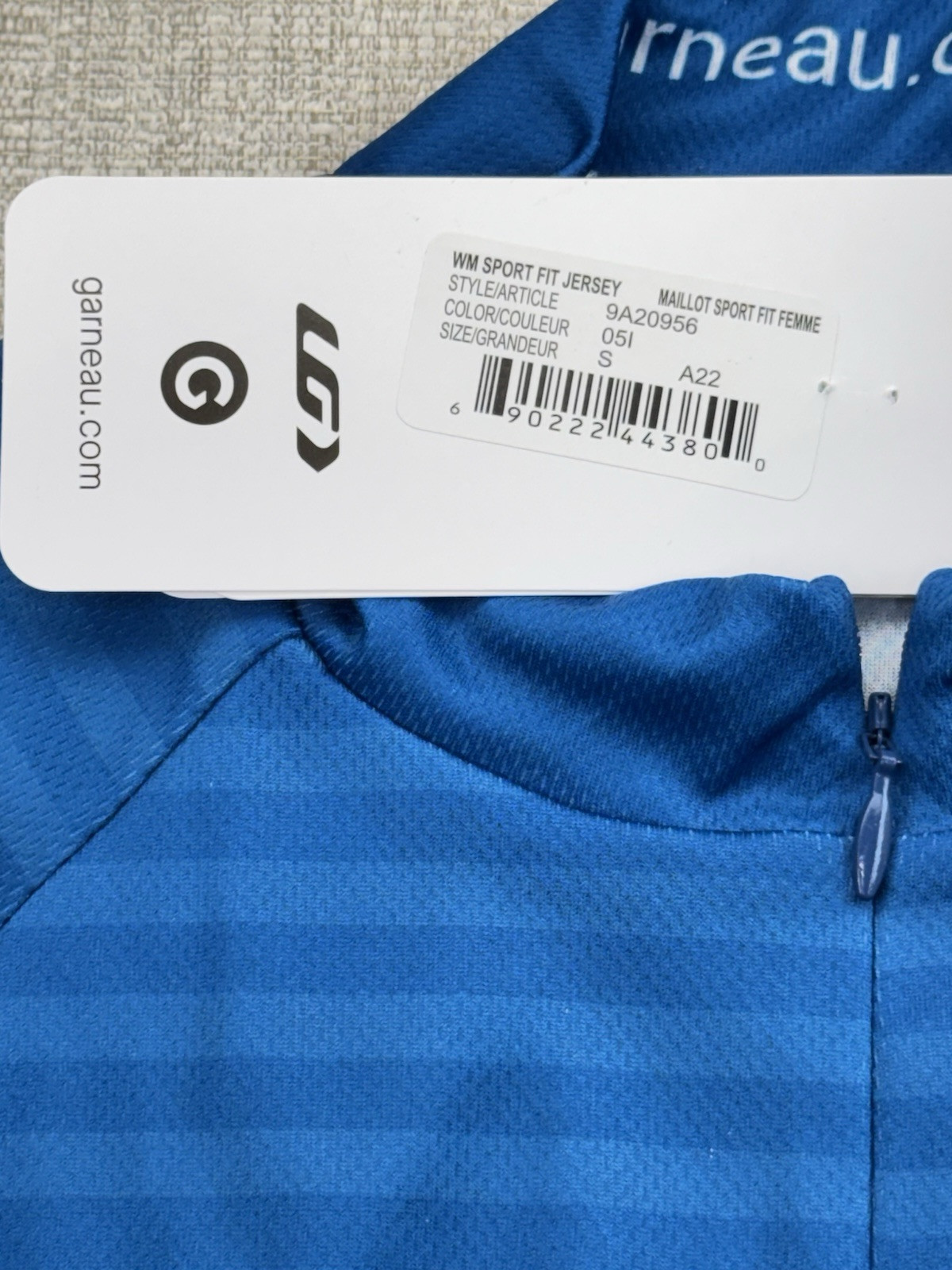 Garneau Women’s Sport Fit Jersey Sz L Back Roads Compression Cycling Pocket Zip