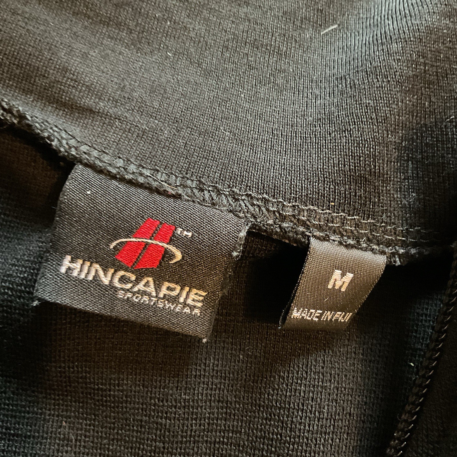 Hincapie Sportswear Merino Wool Black Sweater Jacket Cycling Full Zip Men Medium