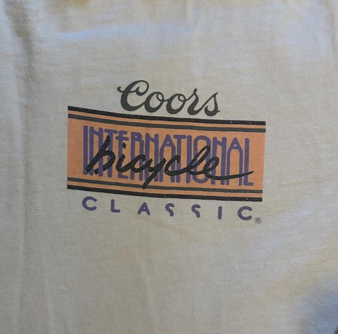 VINTAGE 80S COORS INTERNATIONAL BICYCLE CLASSIC MOCK NECK SINGLE STITCH USA M