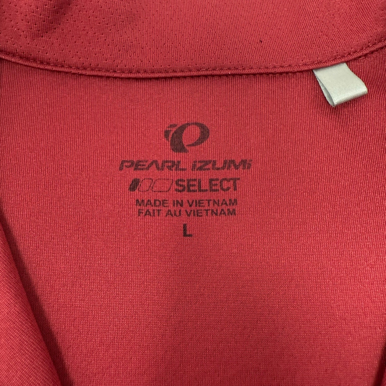 Pearl Izumi Select Mens Cycling Jersey Large Burgundy Navy Half Zip Short Sleeve